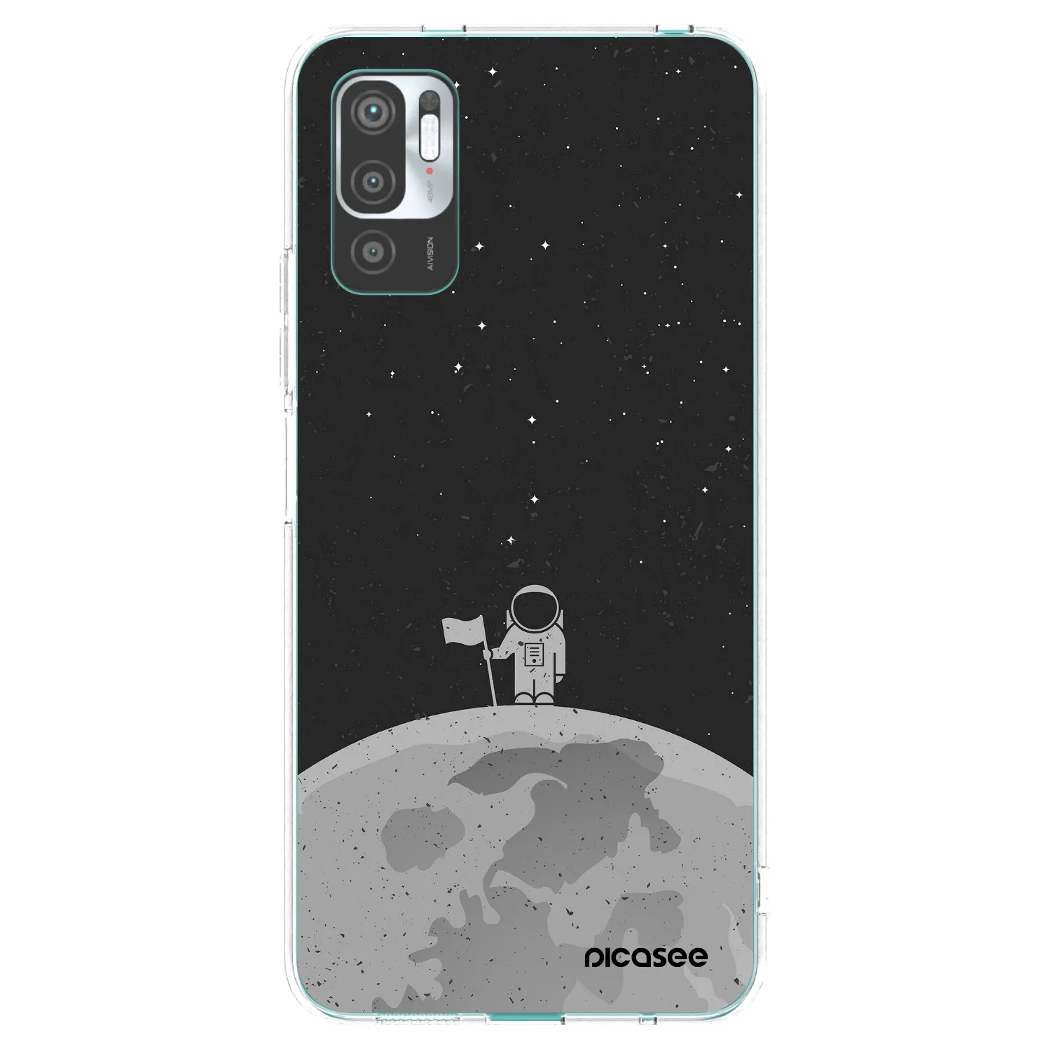 Picasee silikónový prehľadný obal pre Xiaomi Redmi Note 10 5G - Astronaut