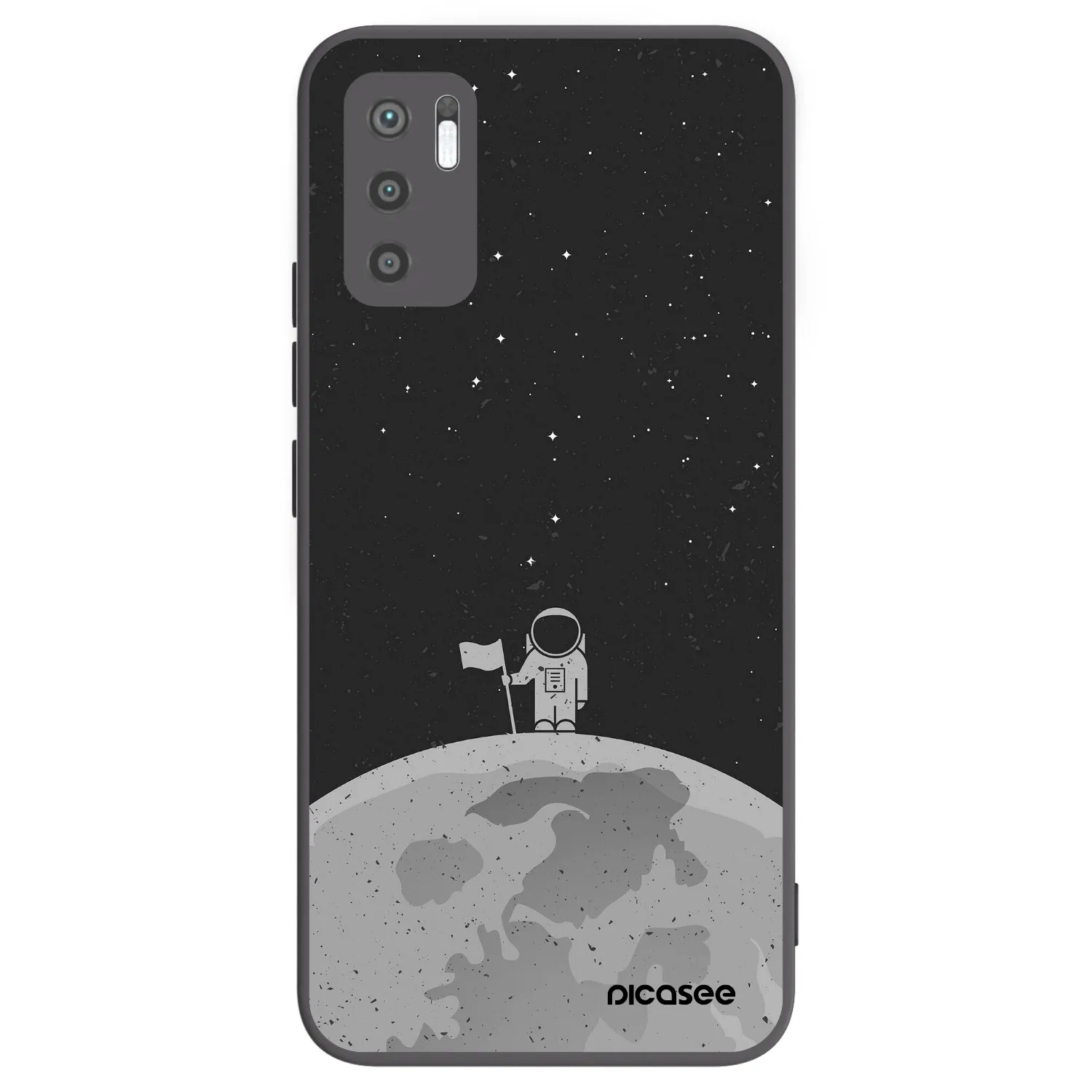 Picasee silikónový čierny obal pre Xiaomi Redmi Note 10 5G - Astronaut