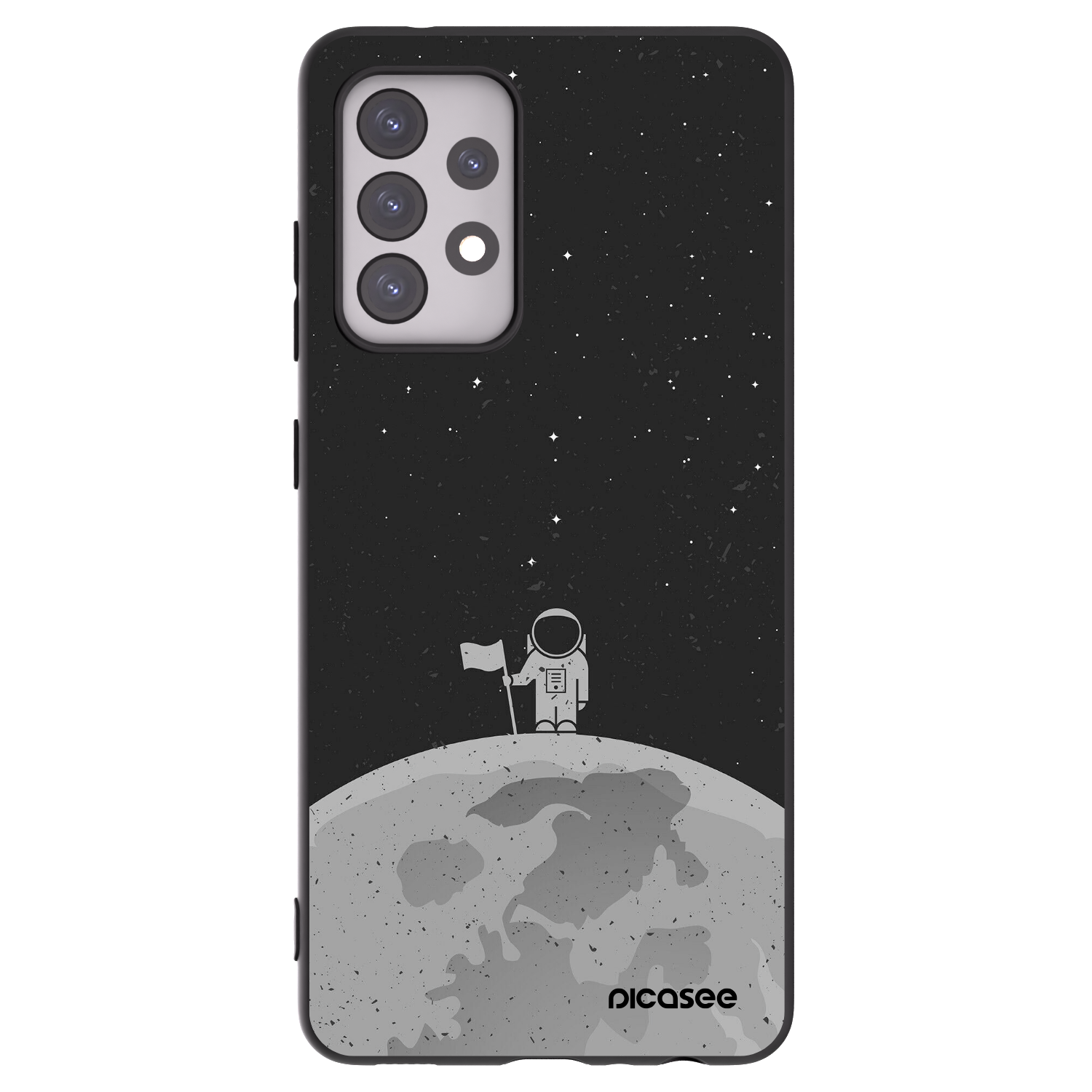 Picasee silikónový čierny obal pre Samsung Galaxy A52s 5G A528B - Astronaut