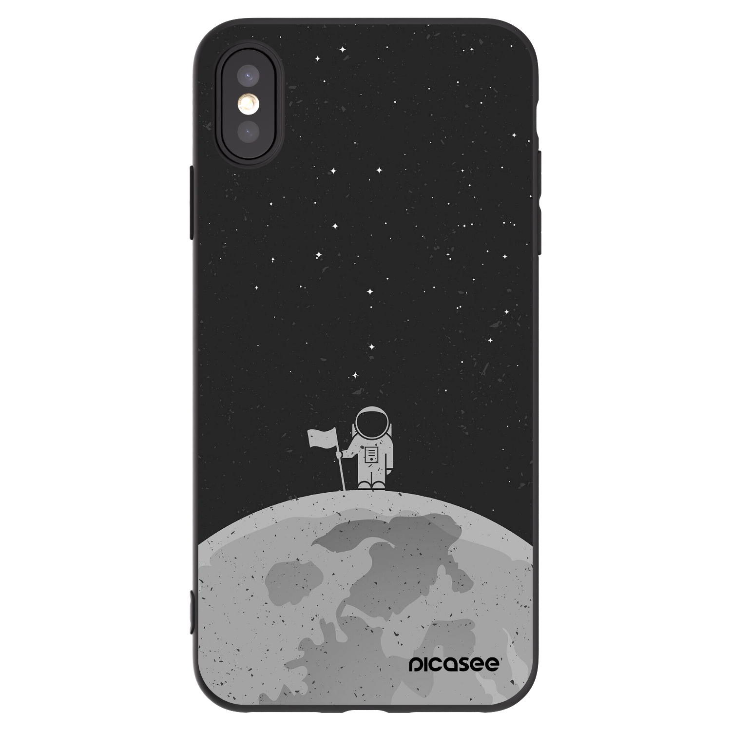 Picasee silikónový čierny obal pre Apple iPhone XS Max - Astronaut