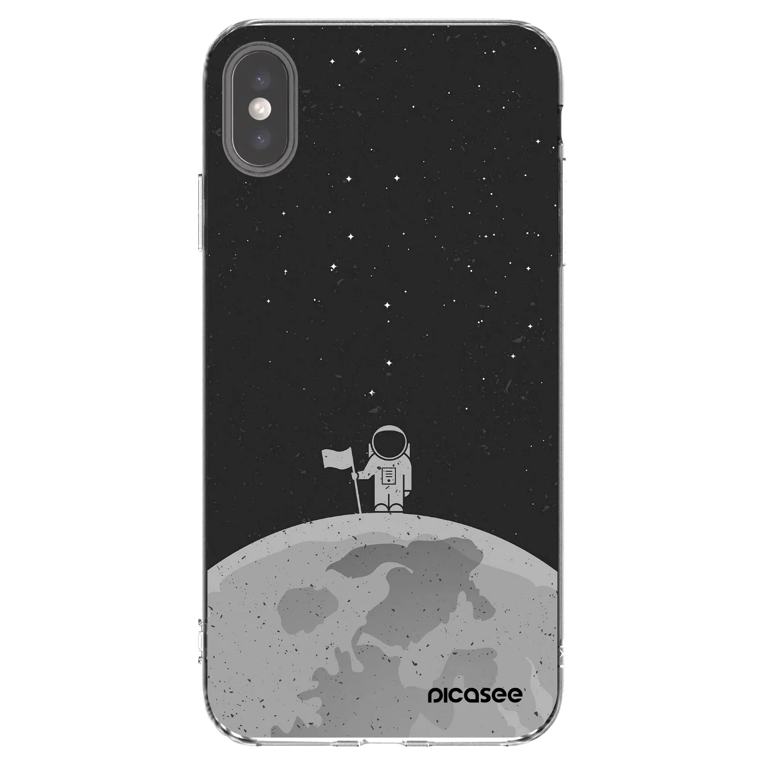Silikónový prehľadný obal pre Apple iPhone XS Max - Astronaut