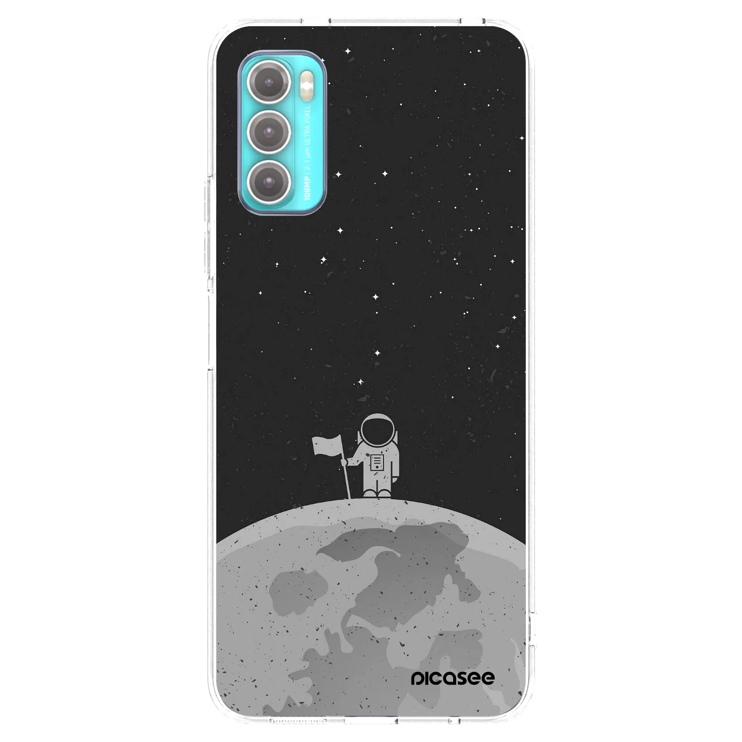Picasee silikónový prehľadný obal pre Motorola Moto G60 - Astronaut