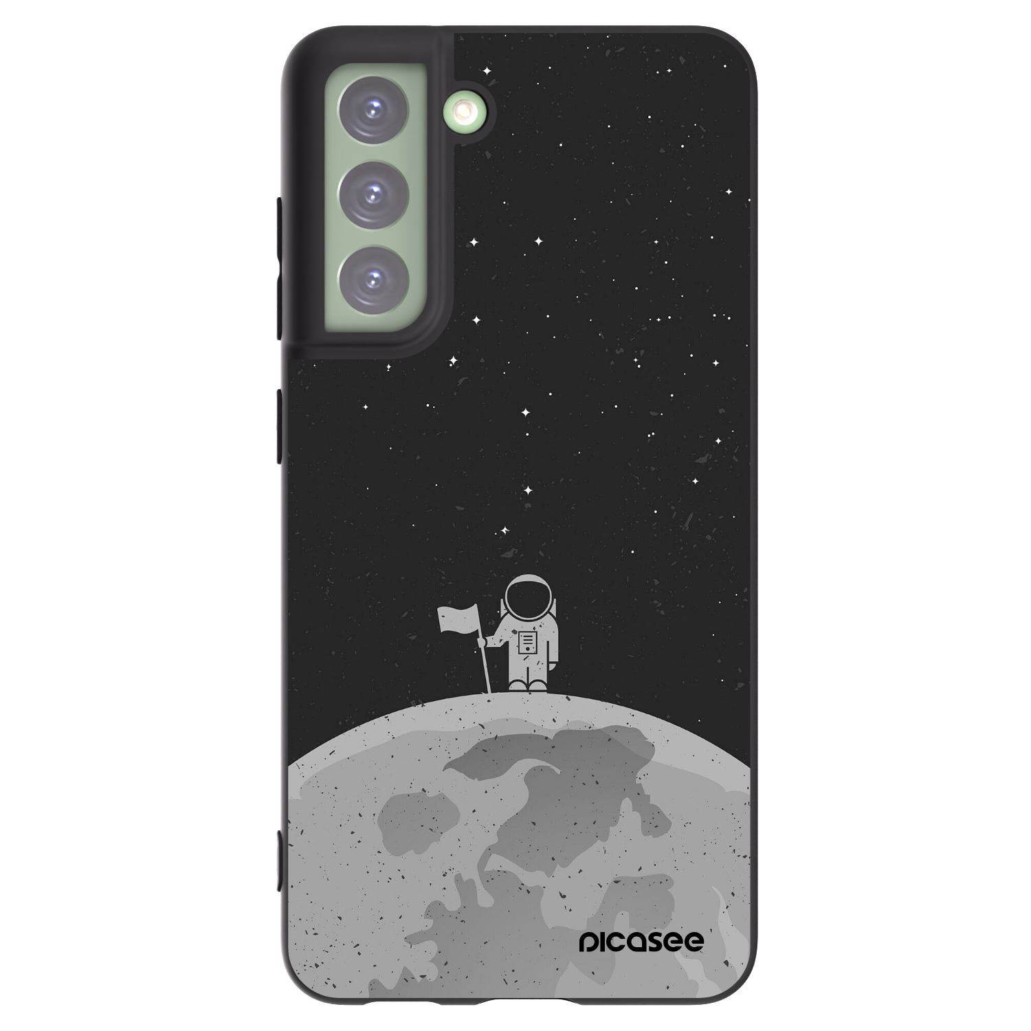 Picasee silikónový čierny obal pre Samsung Galaxy S21 FE 5G - Astronaut