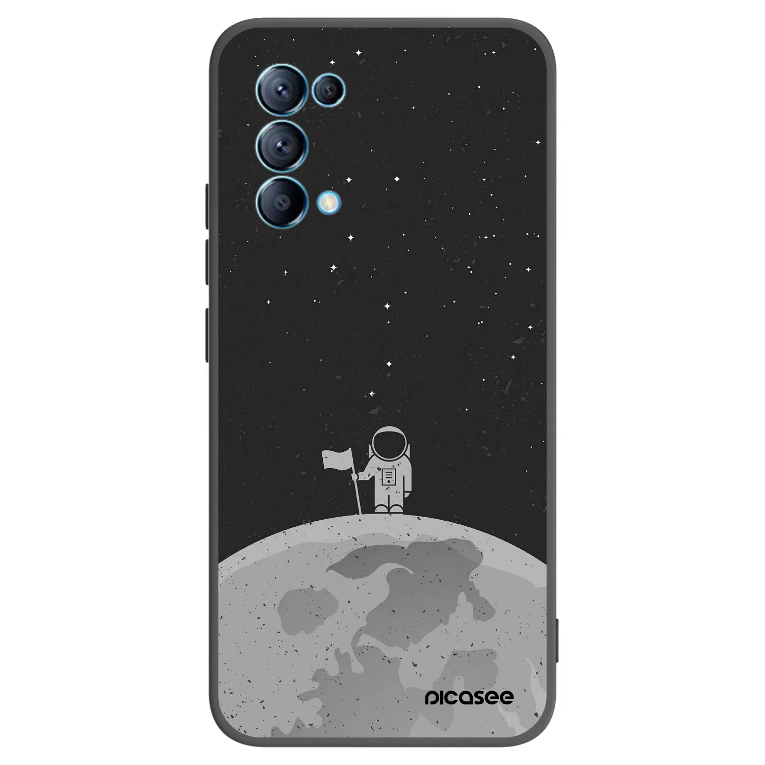 Picasee silikónový čierny obal pre OPPO Reno 5 5G - Astronaut