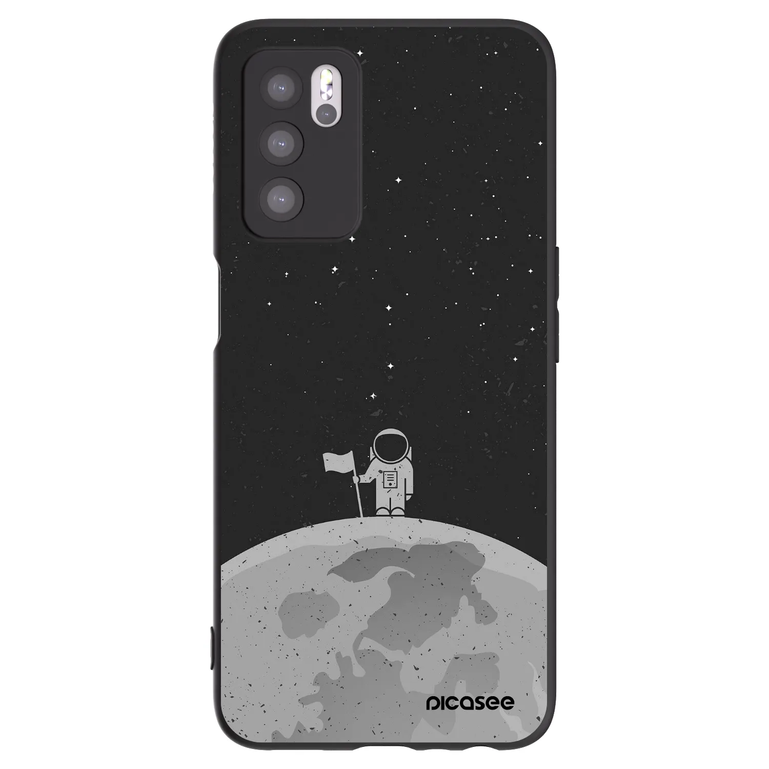 Picasee silikónový čierny obal pre OPPO A16 - Astronaut