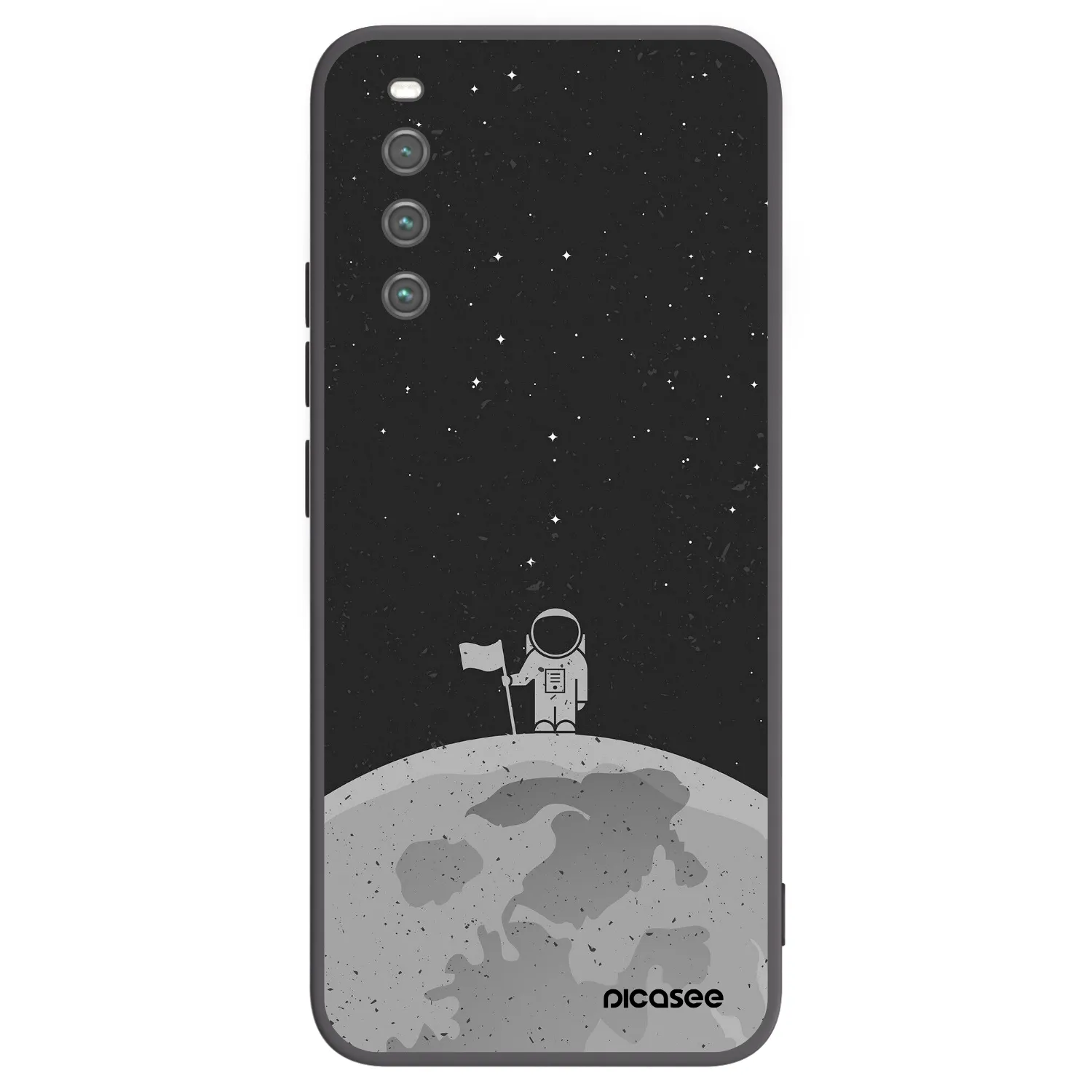 Picasee silikónový čierny obal pre Sony Xperia 10 IV 5G - Astronaut