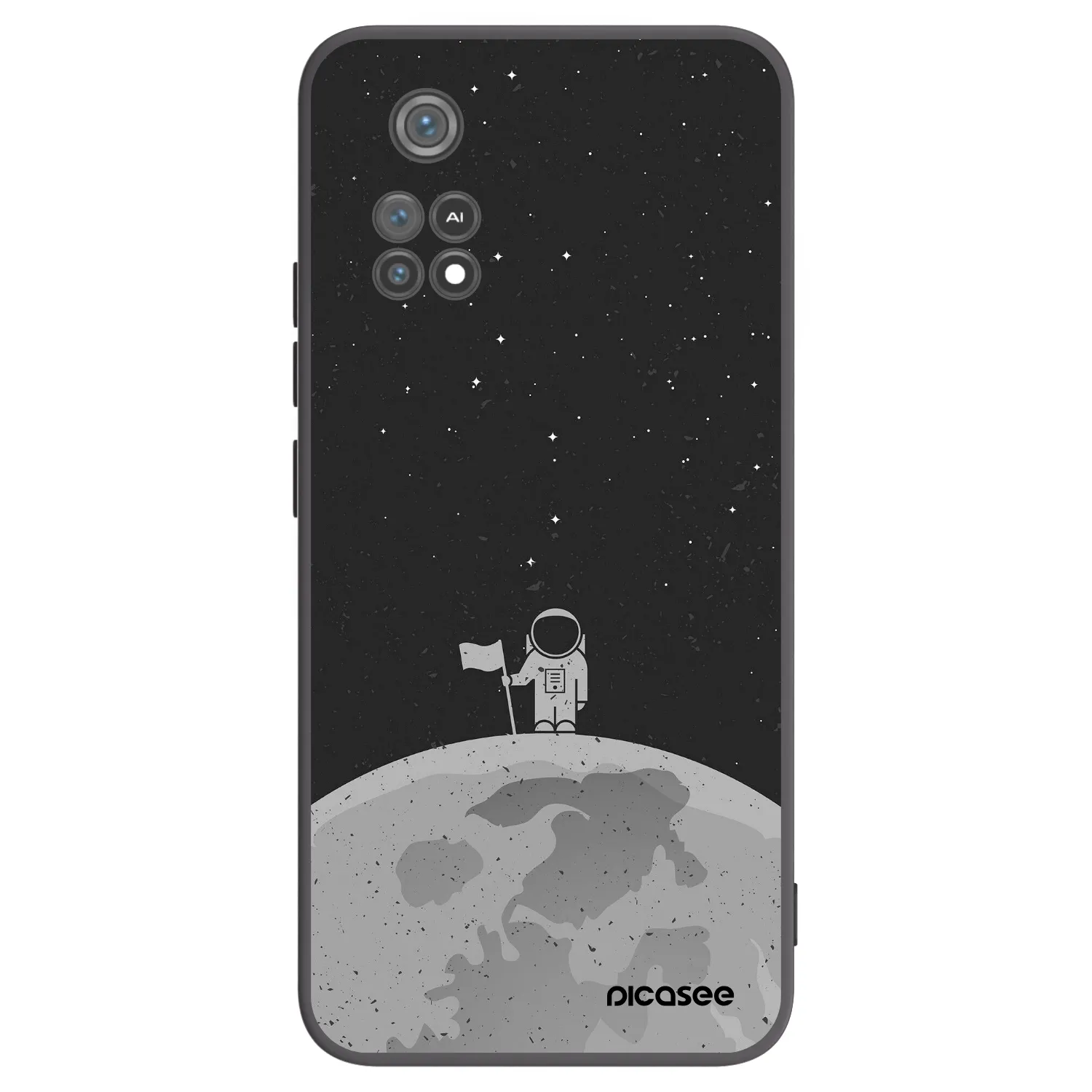 Picasee silikónový čierny obal pre Xiaomi Poco M4 Pro - Astronaut
