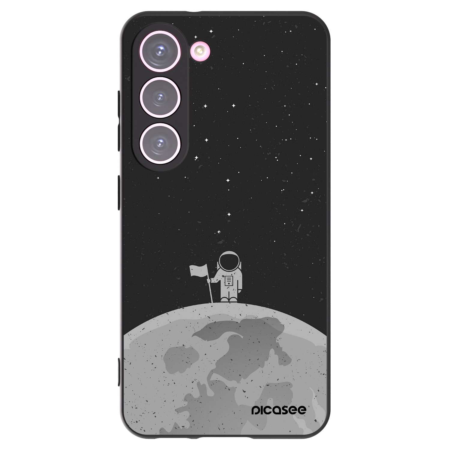 Picasee silikónový čierny obal pre Samsung Galaxy S23 5G - Astronaut