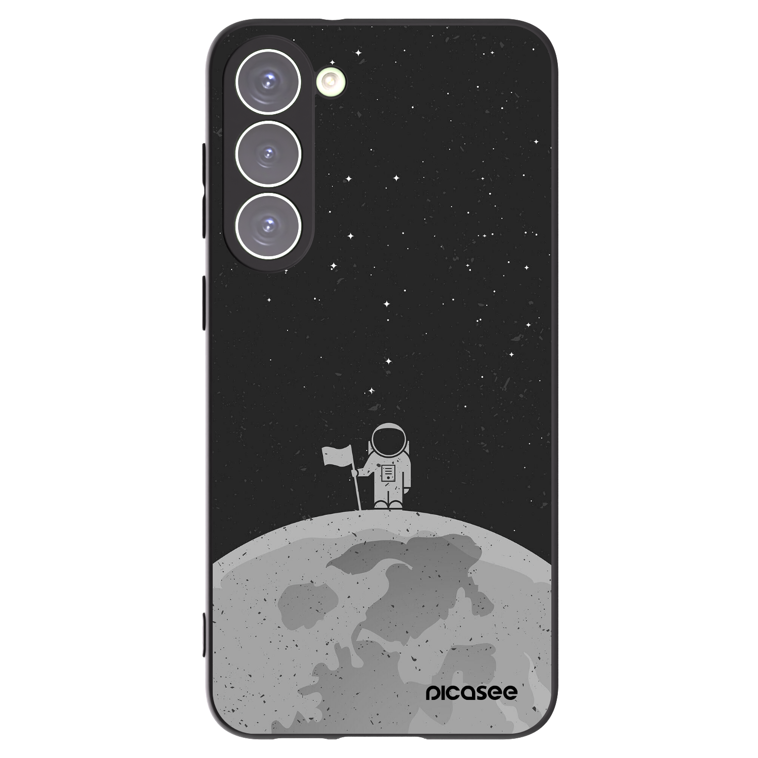 Silikónový čierny obal pre Samsung Galaxy S23+ 5G - Astronaut