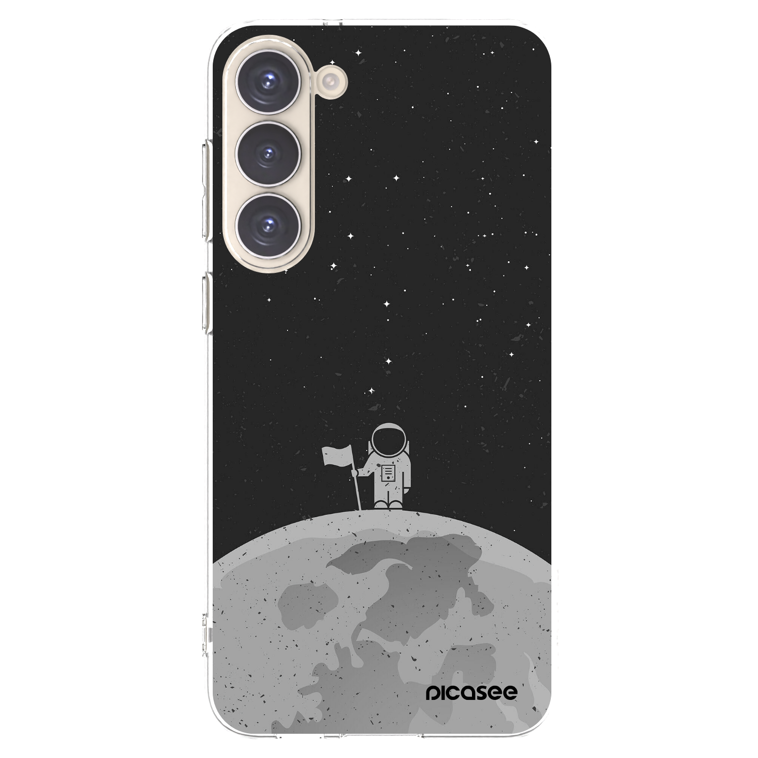 Silikónový prehľadný obal pre Samsung Galaxy S23+ 5G - Astronaut