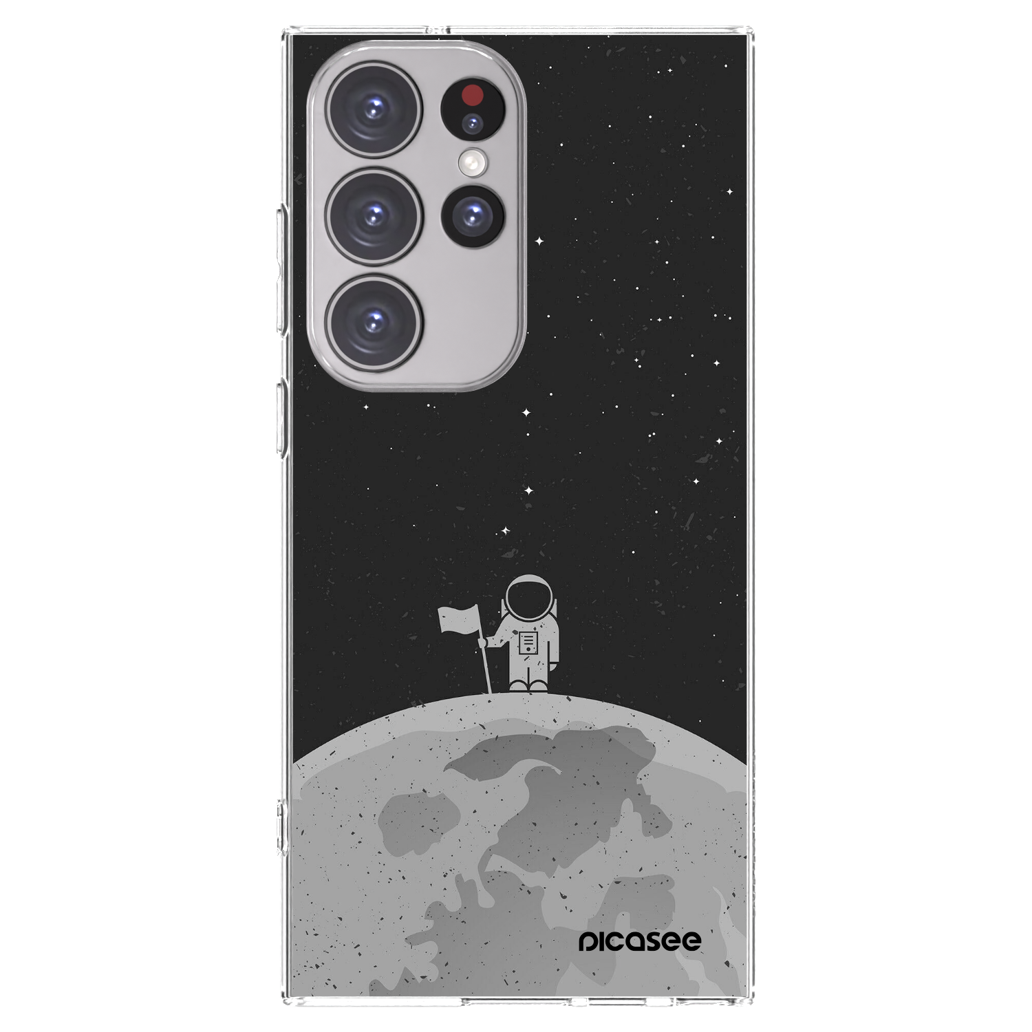 Picasee silikónový prehľadný obal pre Samsung Galaxy S23 Ultra 5G - Astronaut