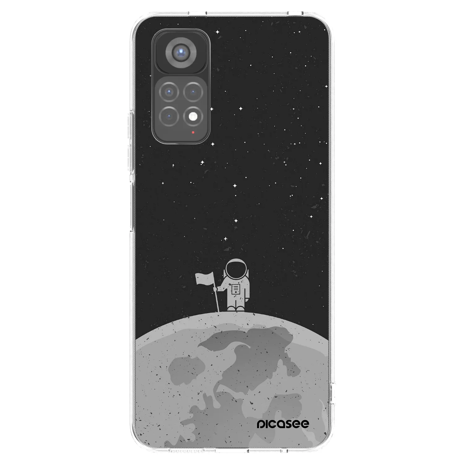 Picasee silikónový prehľadný obal pre Xiaomi Redmi Note 11S 5G - Astronaut