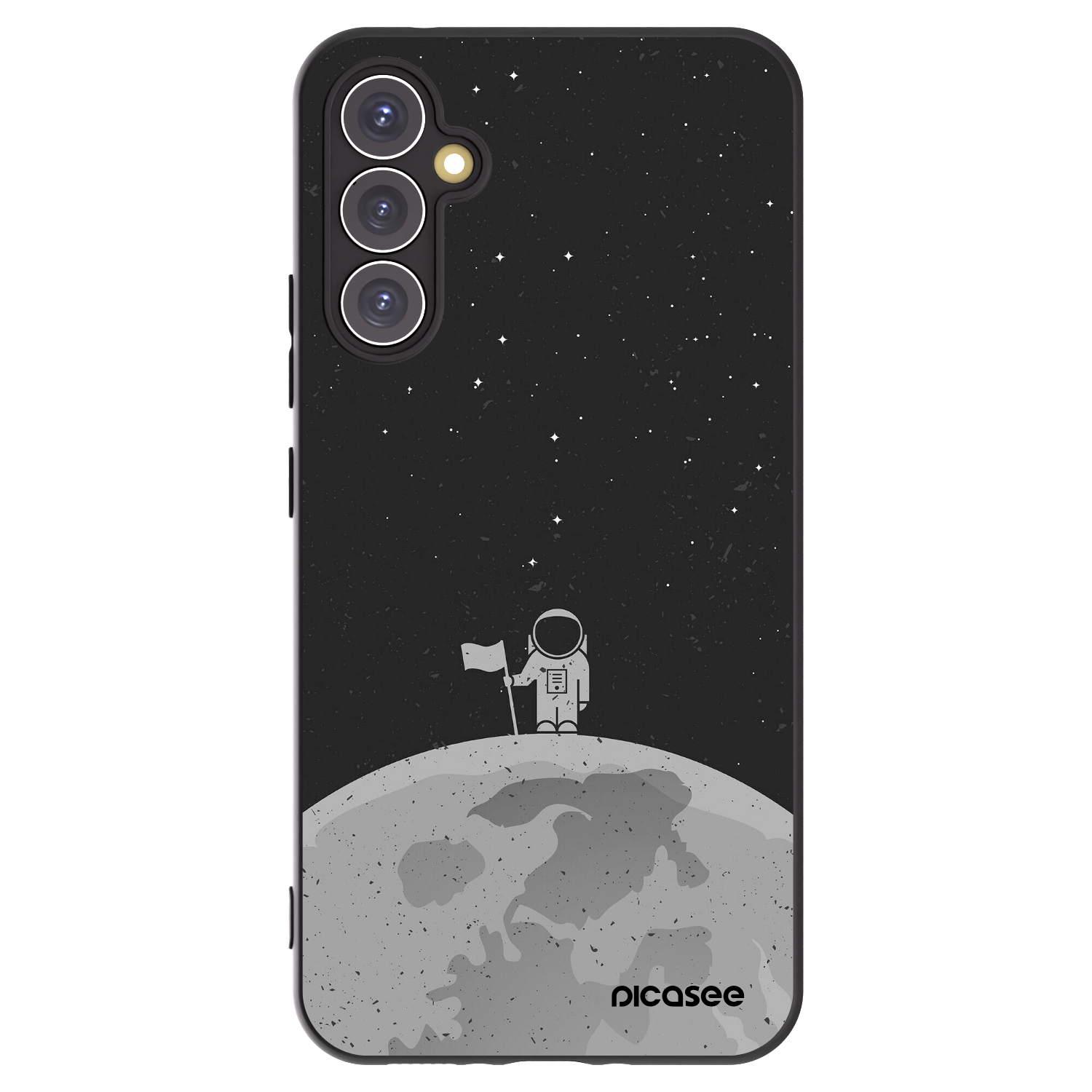 Picasee silikónový čierny obal pre Samsung Galaxy A34 5G A346B - Astronaut