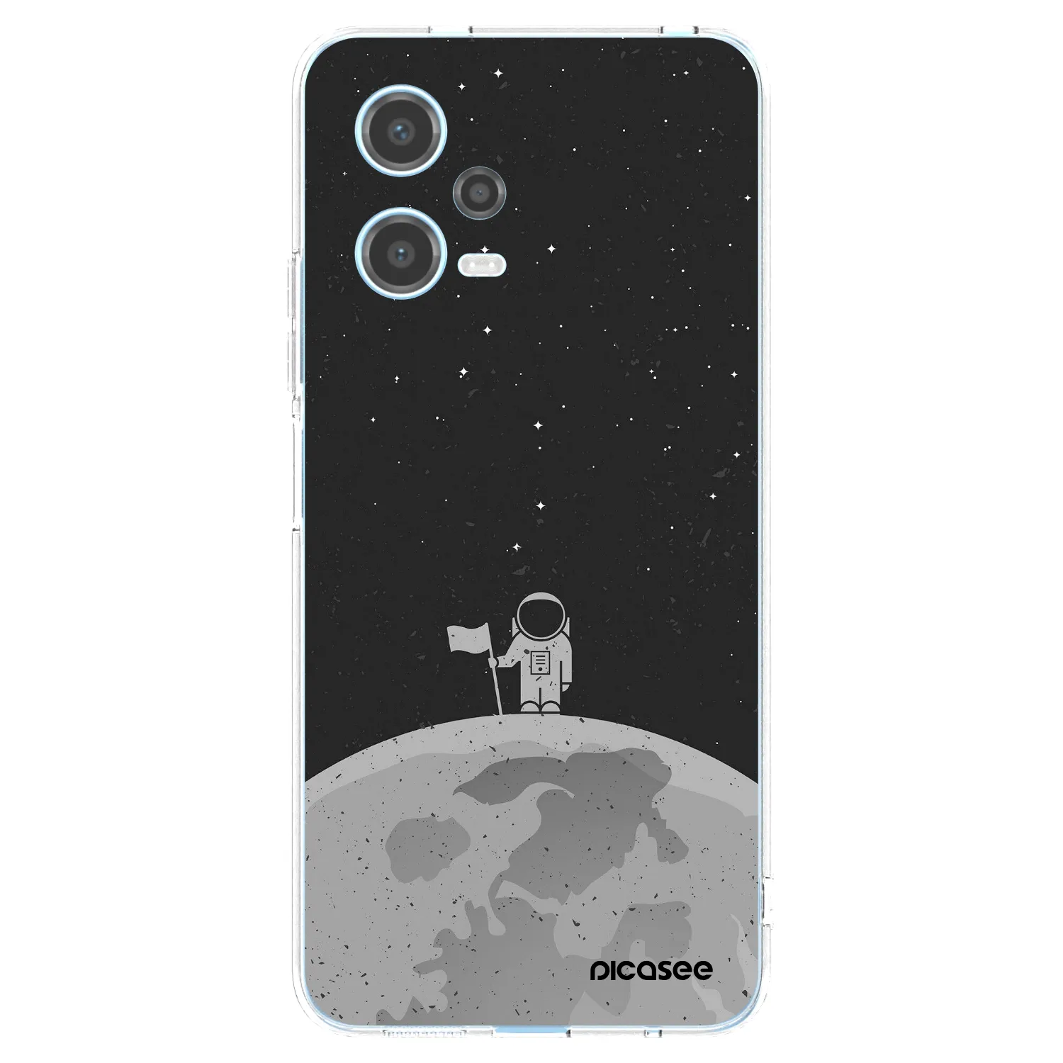 Picasee silikónový prehľadný obal pre Xiaomi Redmi Note 12 5G - Astronaut