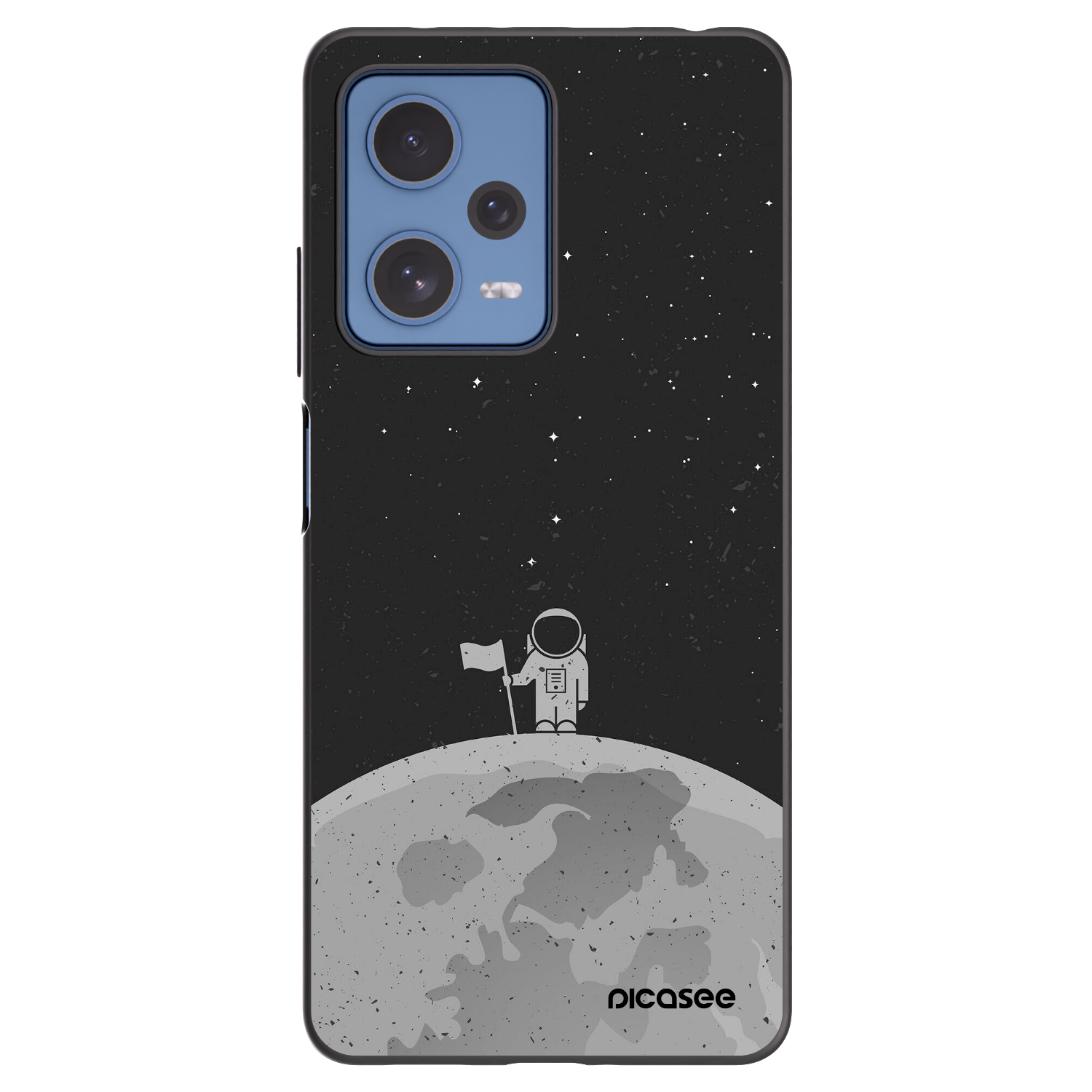 Picasee silikónový čierny obal pre Xiaomi Redmi Note 12 Pro 5G - Astronaut