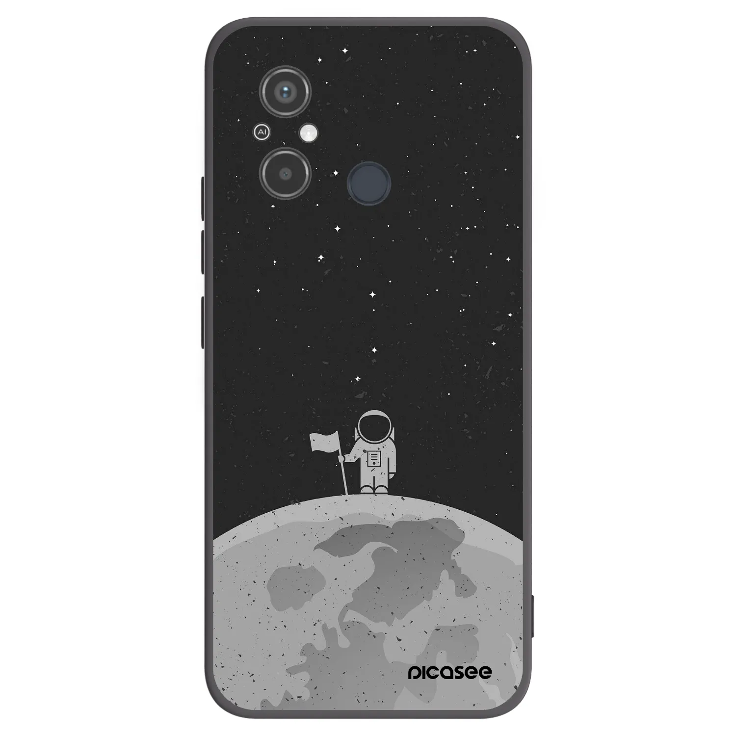 Picasee silikónový čierny obal pre Xiaomi Redmi 12C - Astronaut