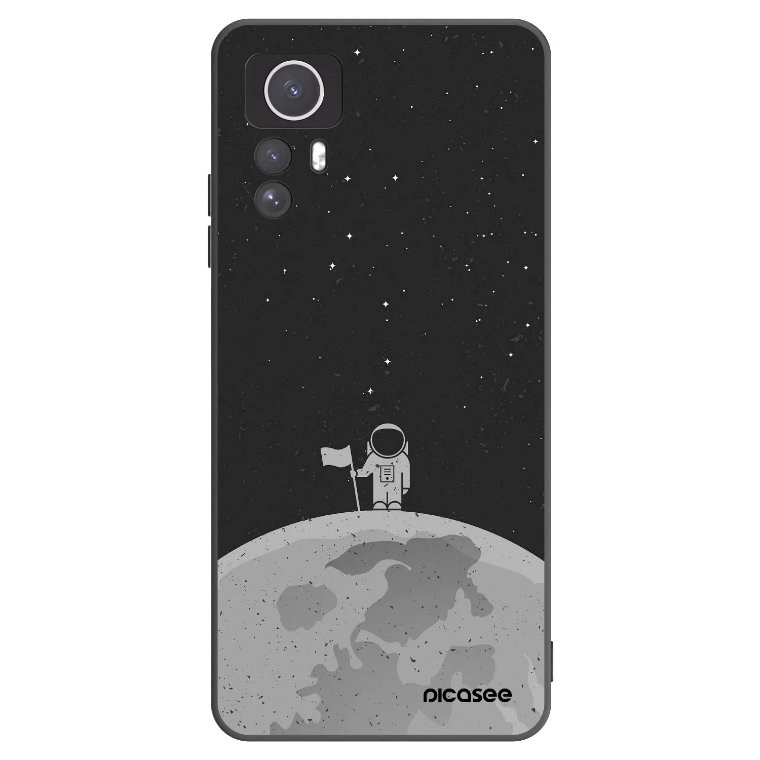 Picasee silikónový čierny obal pre Xiaomi Redmi Note 12S - Astronaut