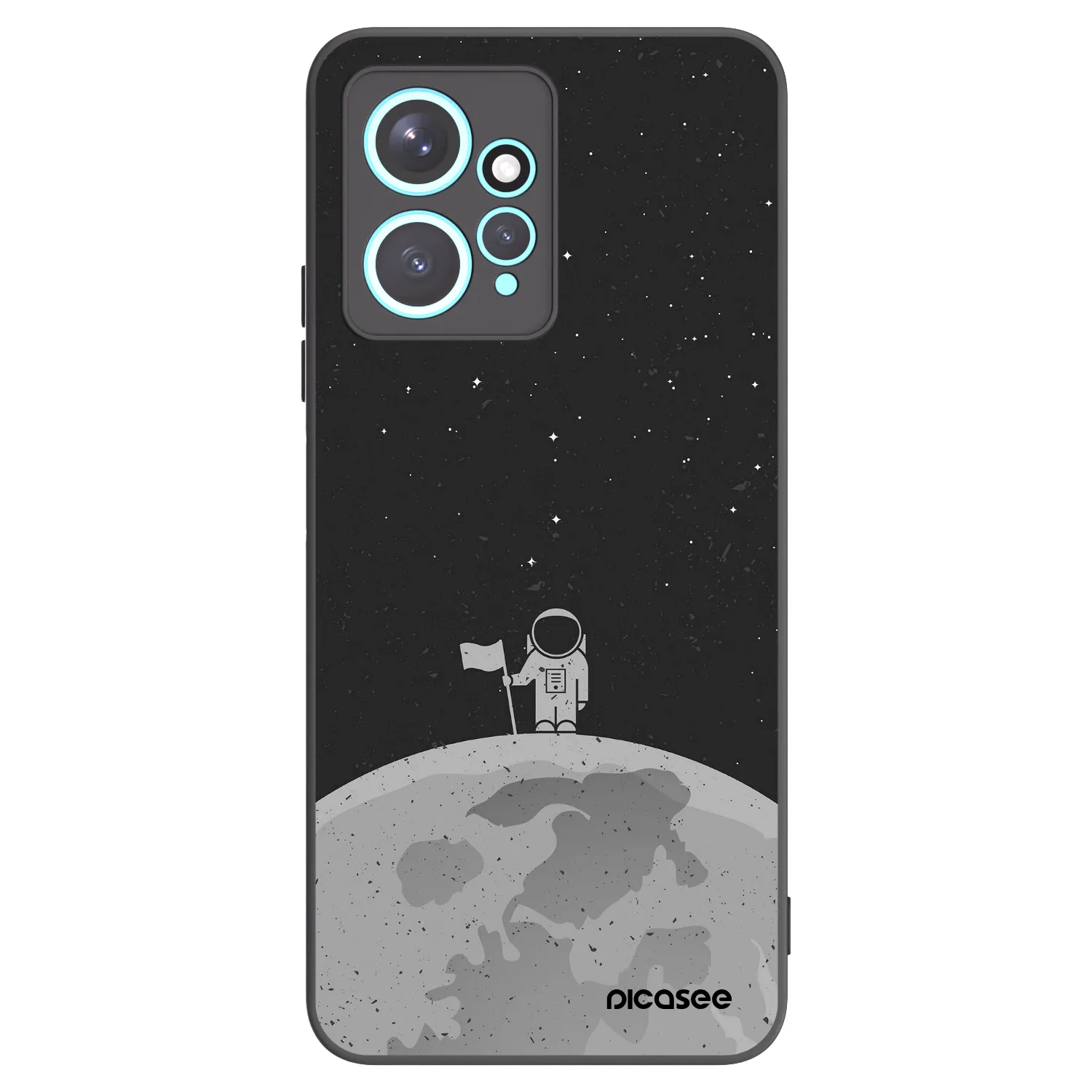Picasee silikónový čierny obal pre Xiaomi Redmi Note 12 4G - Astronaut