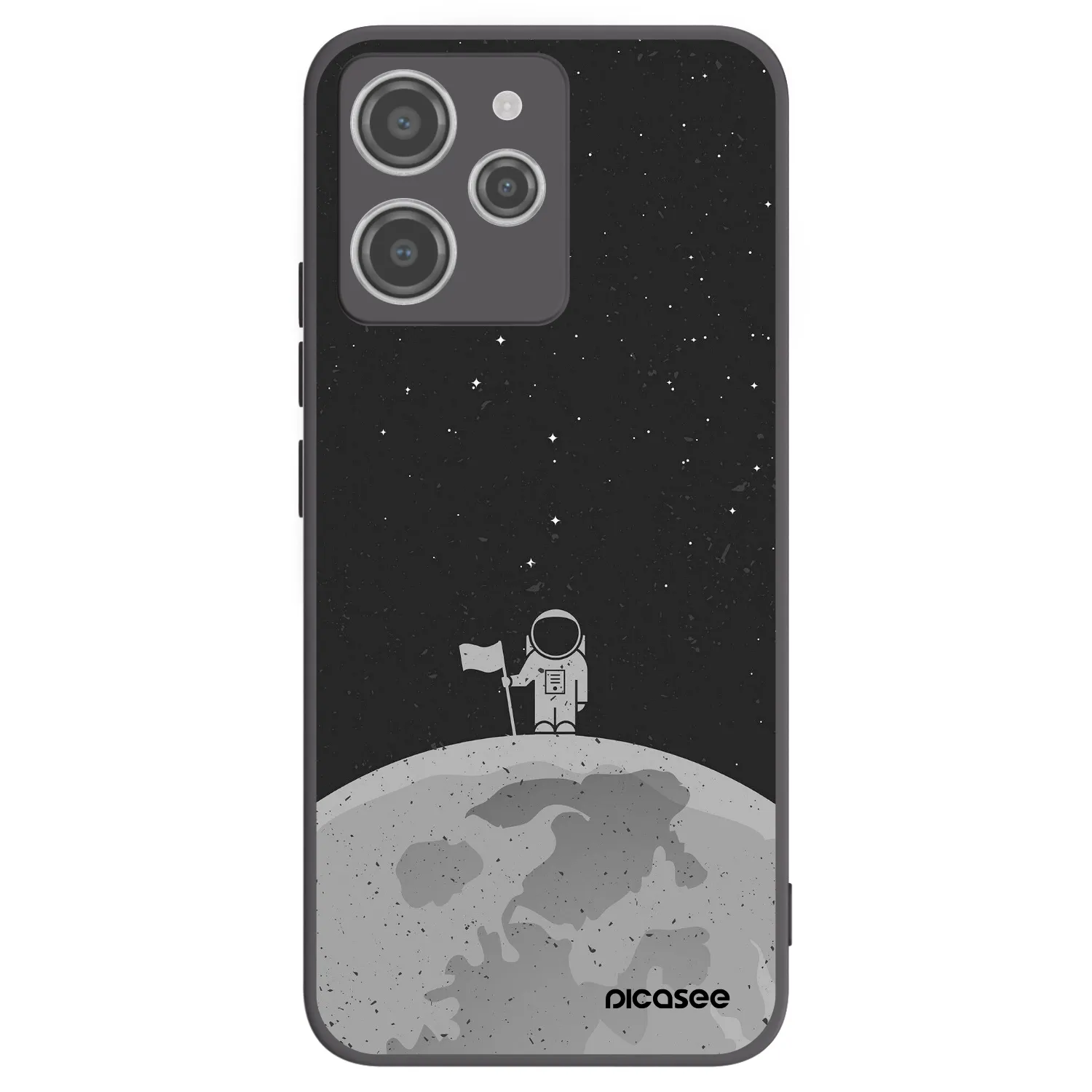 Picasee silikónový čierny obal pre Xiaomi Redmi 12 4G - Astronaut