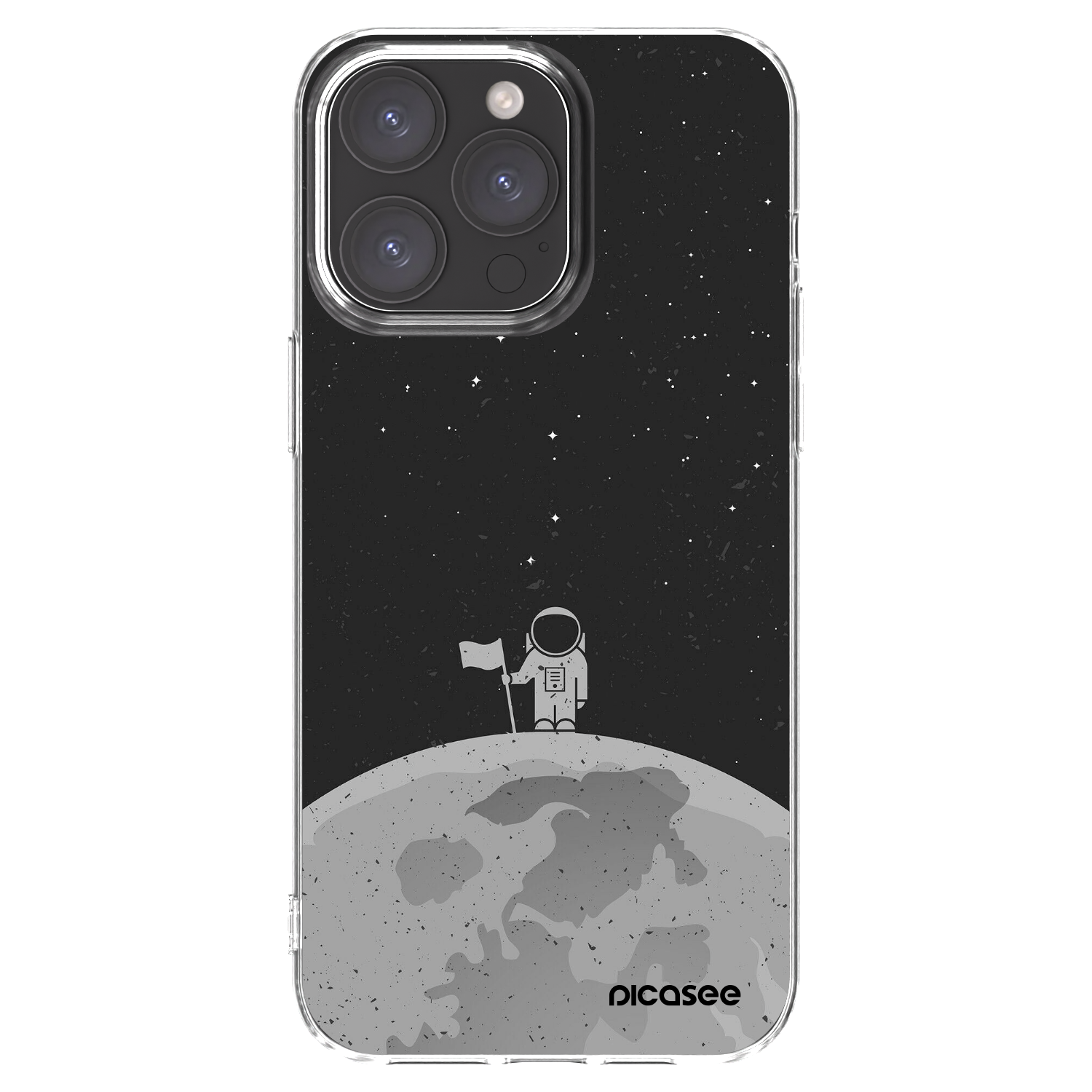 Silikónový prehľadný obal pre Apple iPhone 15 Pro Max - Astronaut
