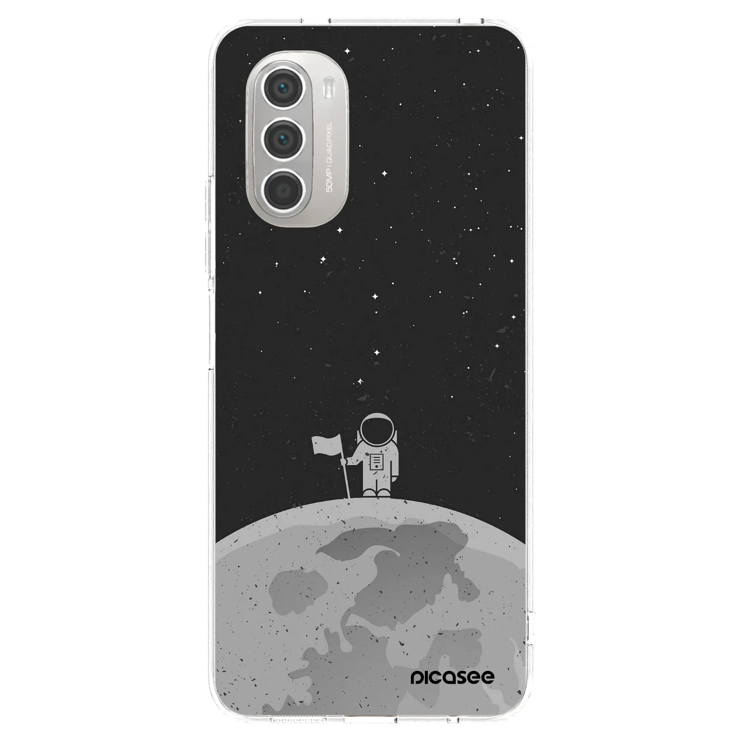 Picasee silikónový prehľadný obal pre Motorola Moto G51 - Astronaut