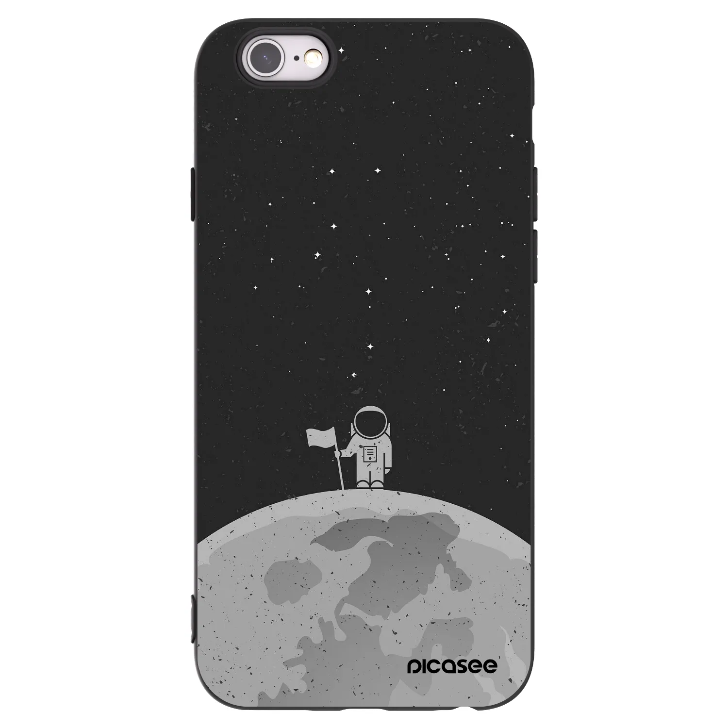 Picasee silikónový čierny obal pre Apple iPhone 6/6S - Astronaut