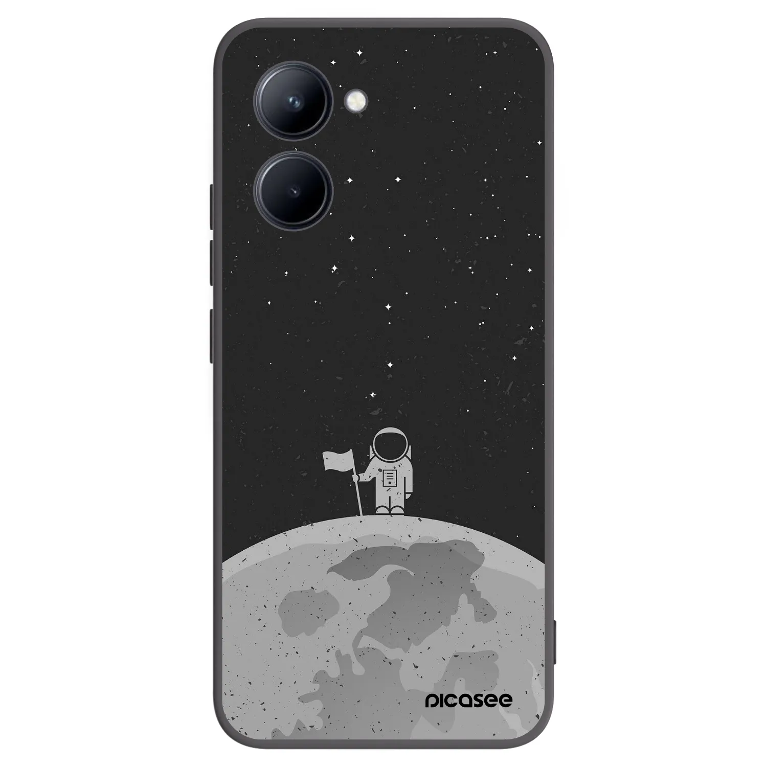Picasee silikónový čierny obal pre Realme C33 (2023) - Astronaut
