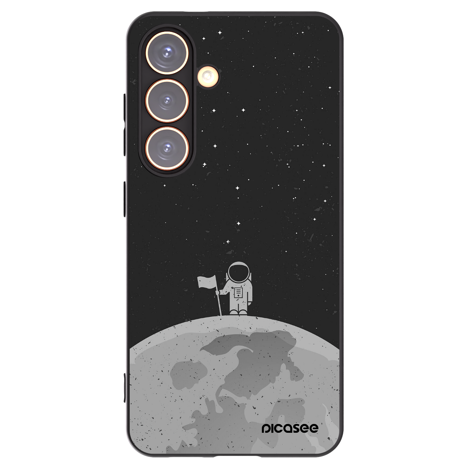 Picasee silikónový čierny obal pre Samsung Galaxy S24 S921B 5G - Astronaut