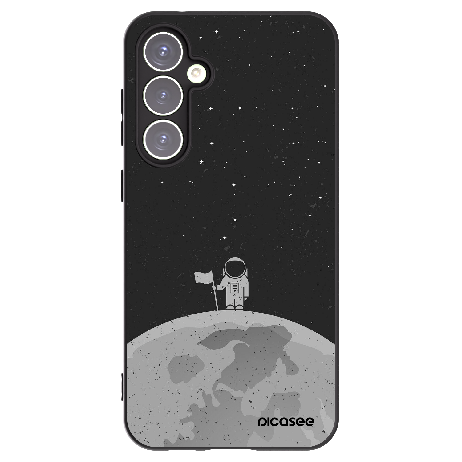 Picasee silikónový čierny obal pre Samsung Galaxy S23 FE S711B - Astronaut