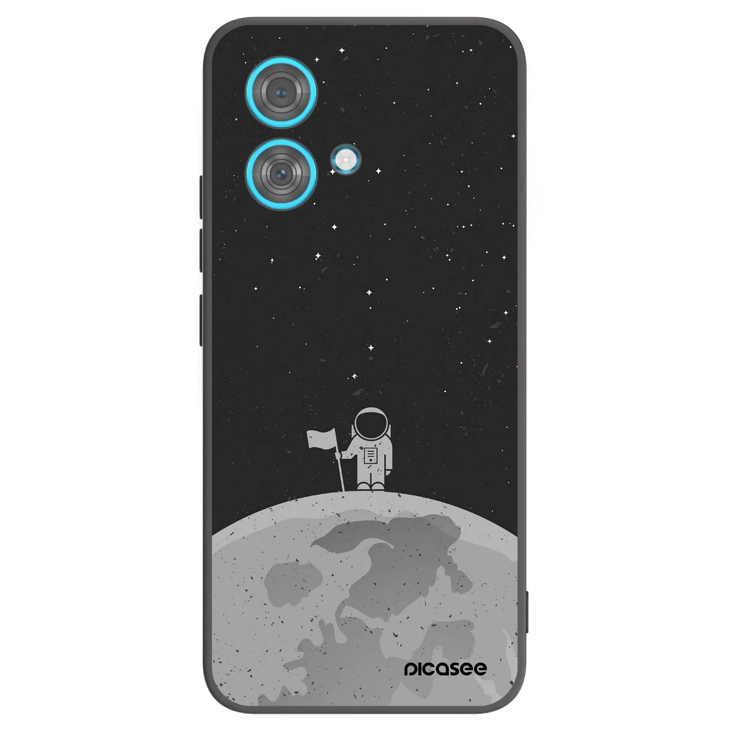 Picasee silikónový čierny obal pre Motorola Edge 40 Neo - Astronaut