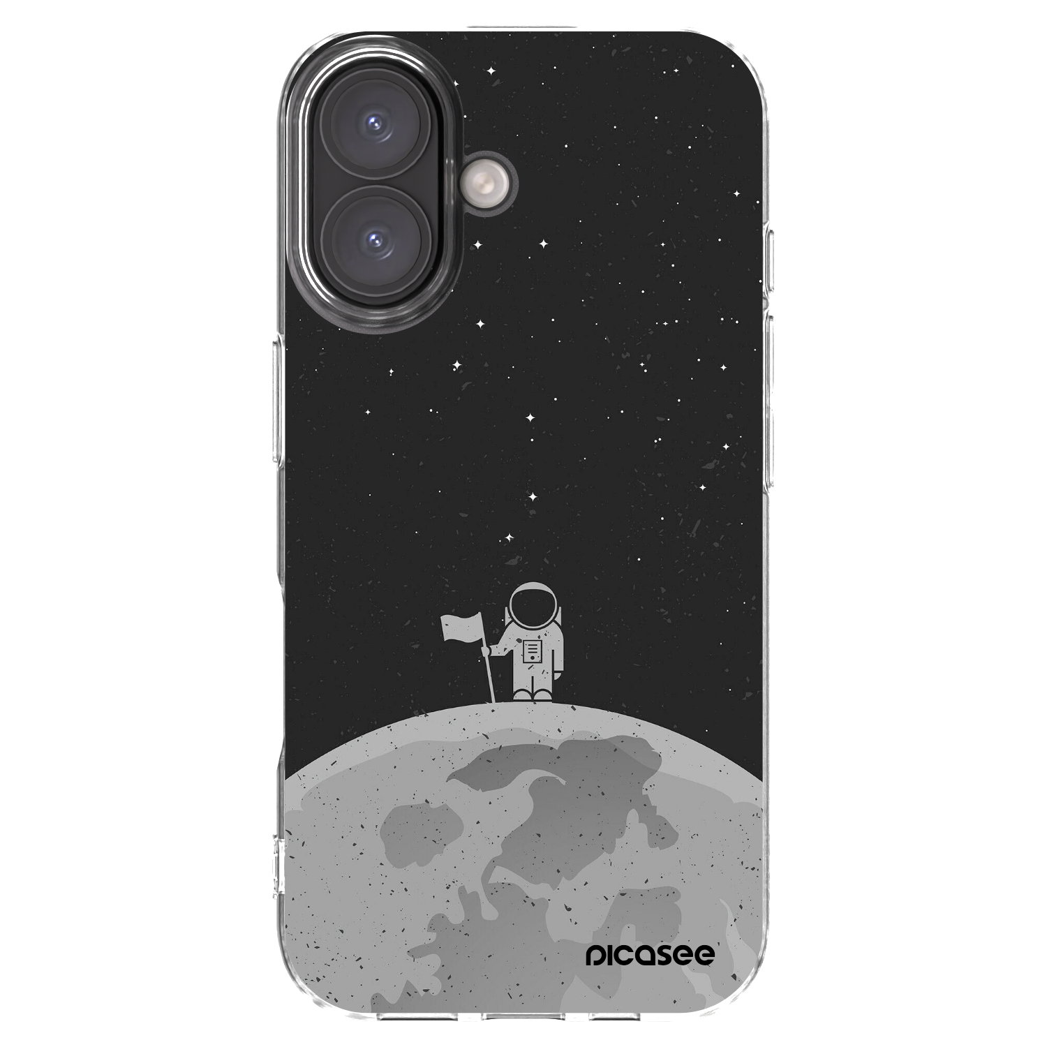 Picasee silikónový prehľadný obal pre Apple iPhone 16 - Astronaut