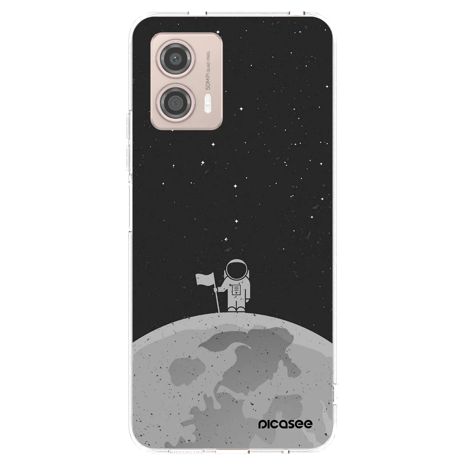 Picasee silikónový prehľadný obal pre Motorola Moto G53 5G - Astronaut