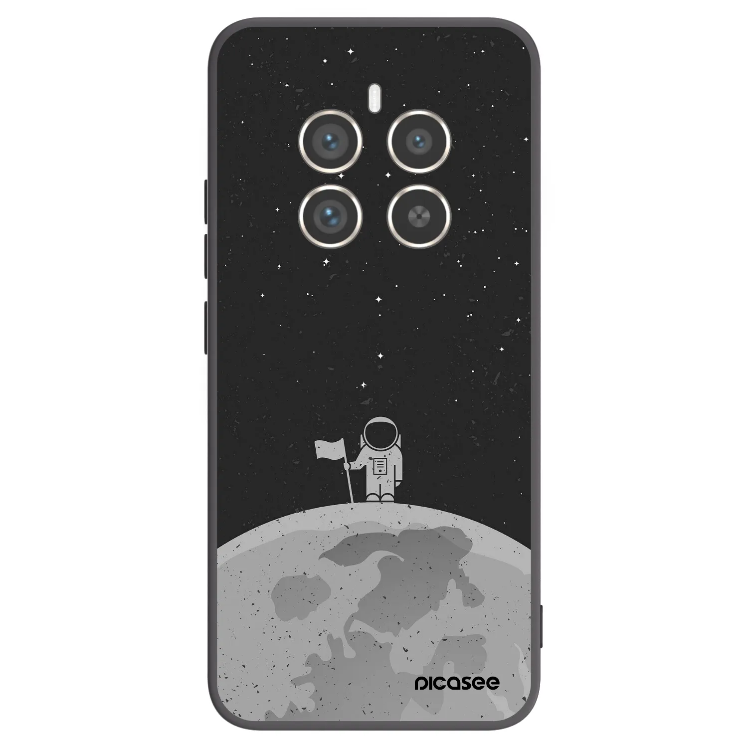 Picasee silikónový čierny obal pre Realme 12 Pro 5G - Astronaut
