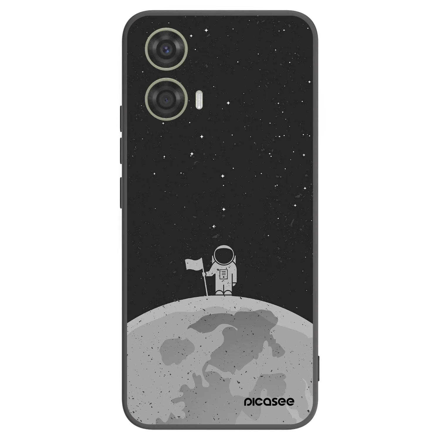 Picasee silikónový čierny obal pre Motorola Moto G24 - Astronaut