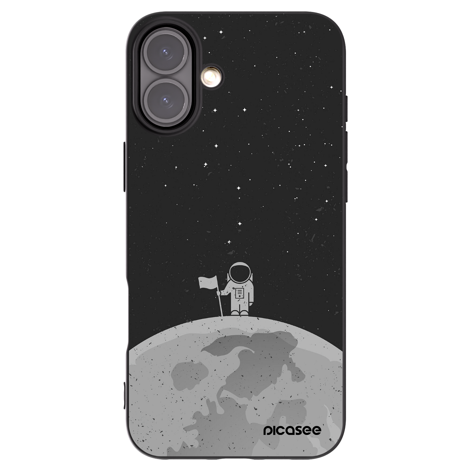 Picasee silikónový čierny obal pre Apple iPhone 16 Plus - Astronaut