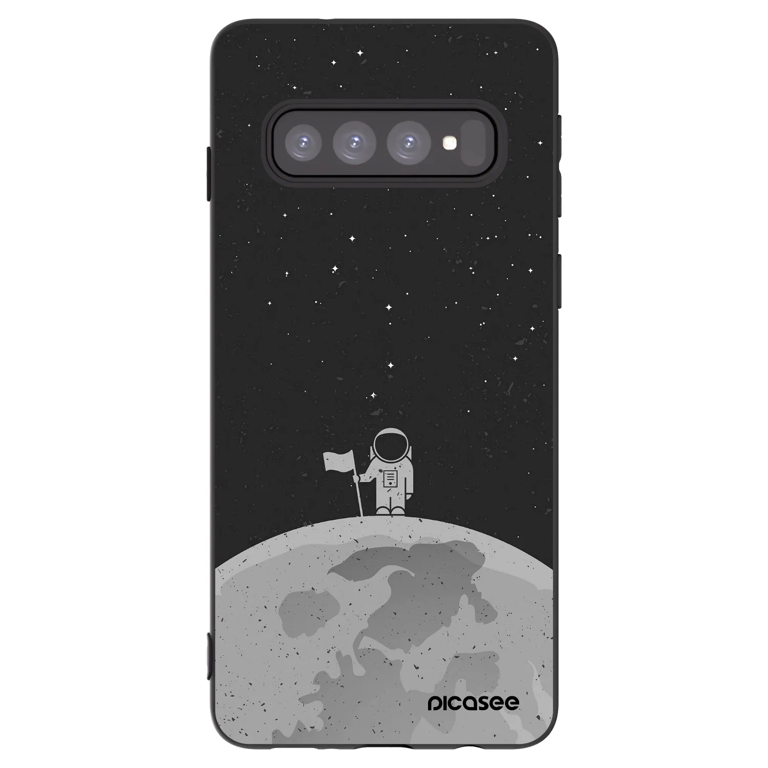 Picasee silikónový čierny obal pre Samsung Galaxy S10 G973 - Astronaut