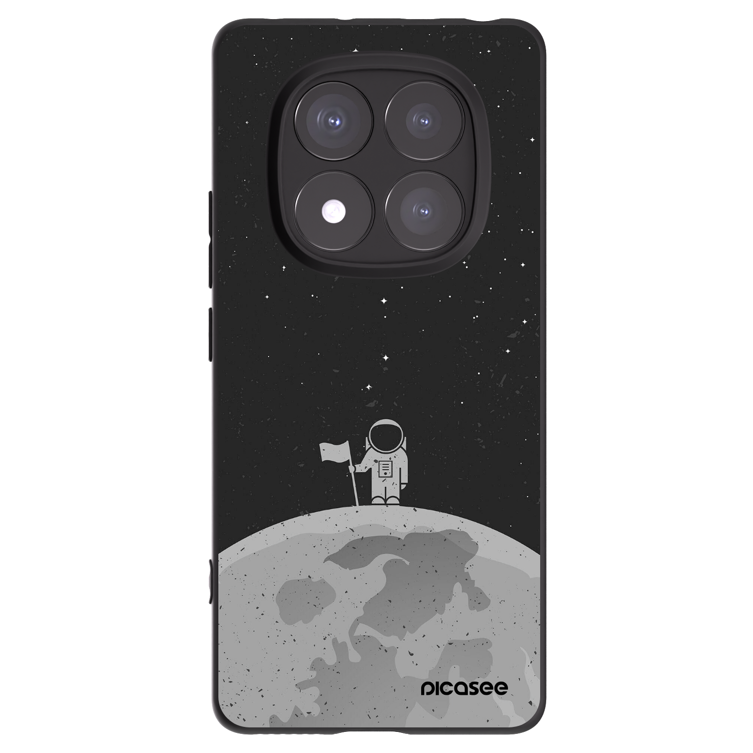 Picasee silikónový čierny obal pre Xiaomi Redmi Note 14 Pro+ 5G - Astronaut