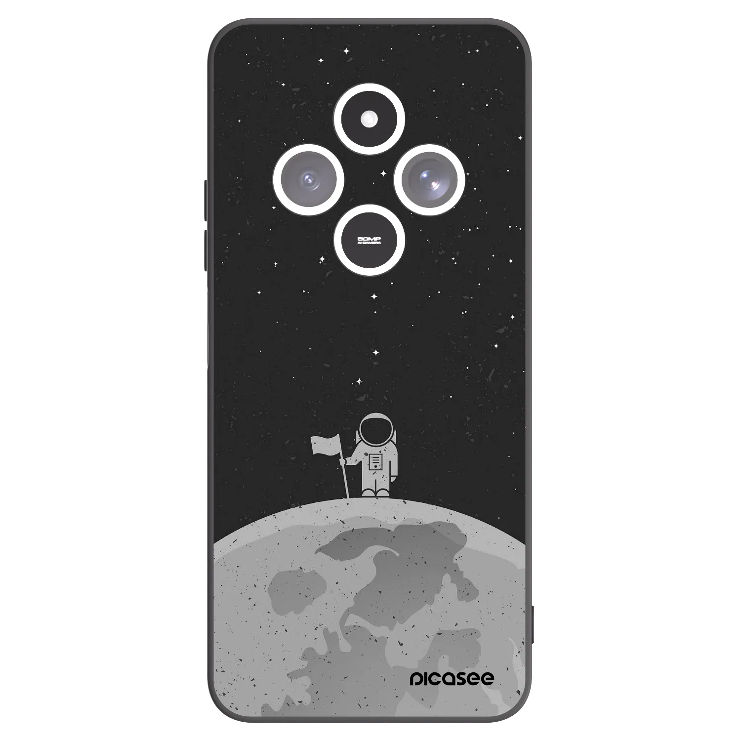 Picasee silikónový čierny obal pre Xiaomi Redmi 14C - Astronaut