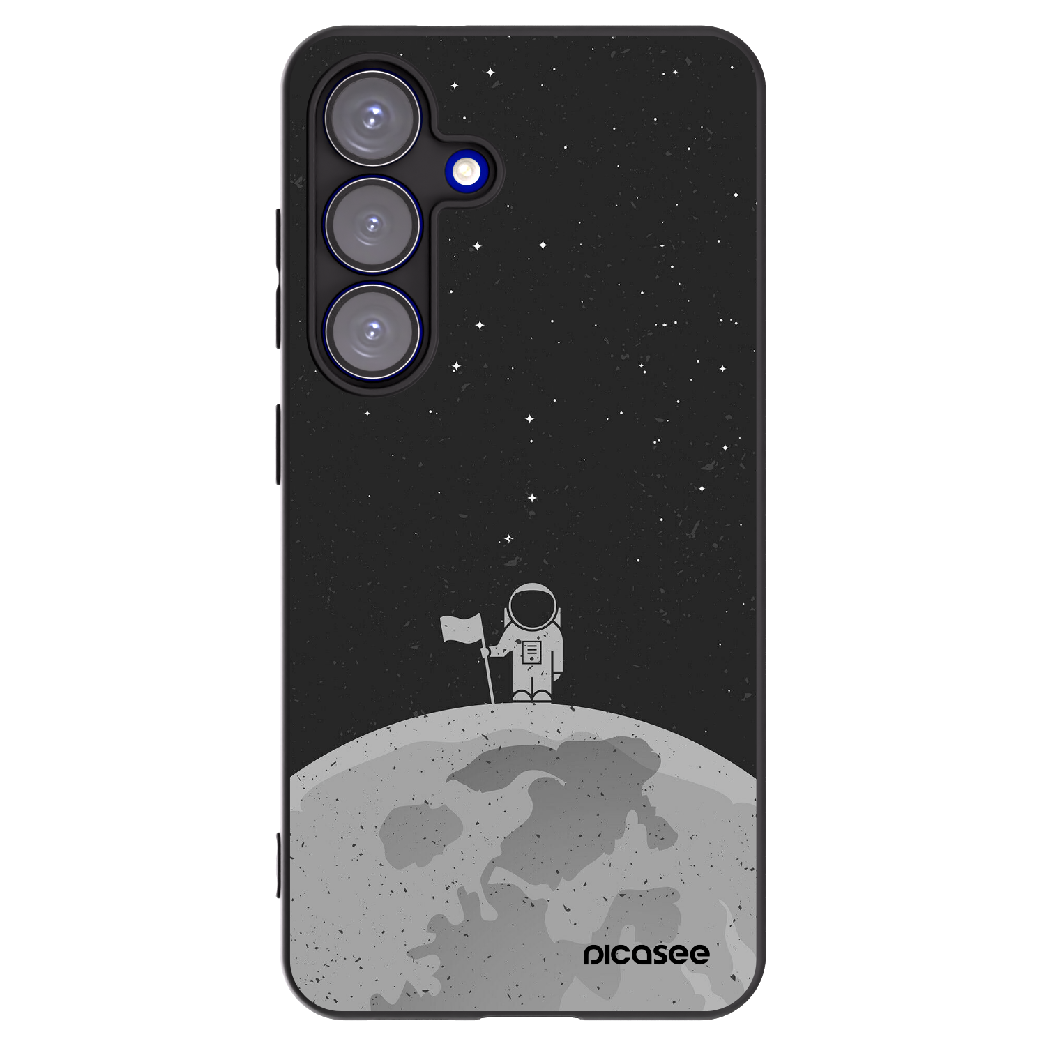 Picasee silikónový čierny obal pre Samsung Galaxy S25 5G - Astronaut