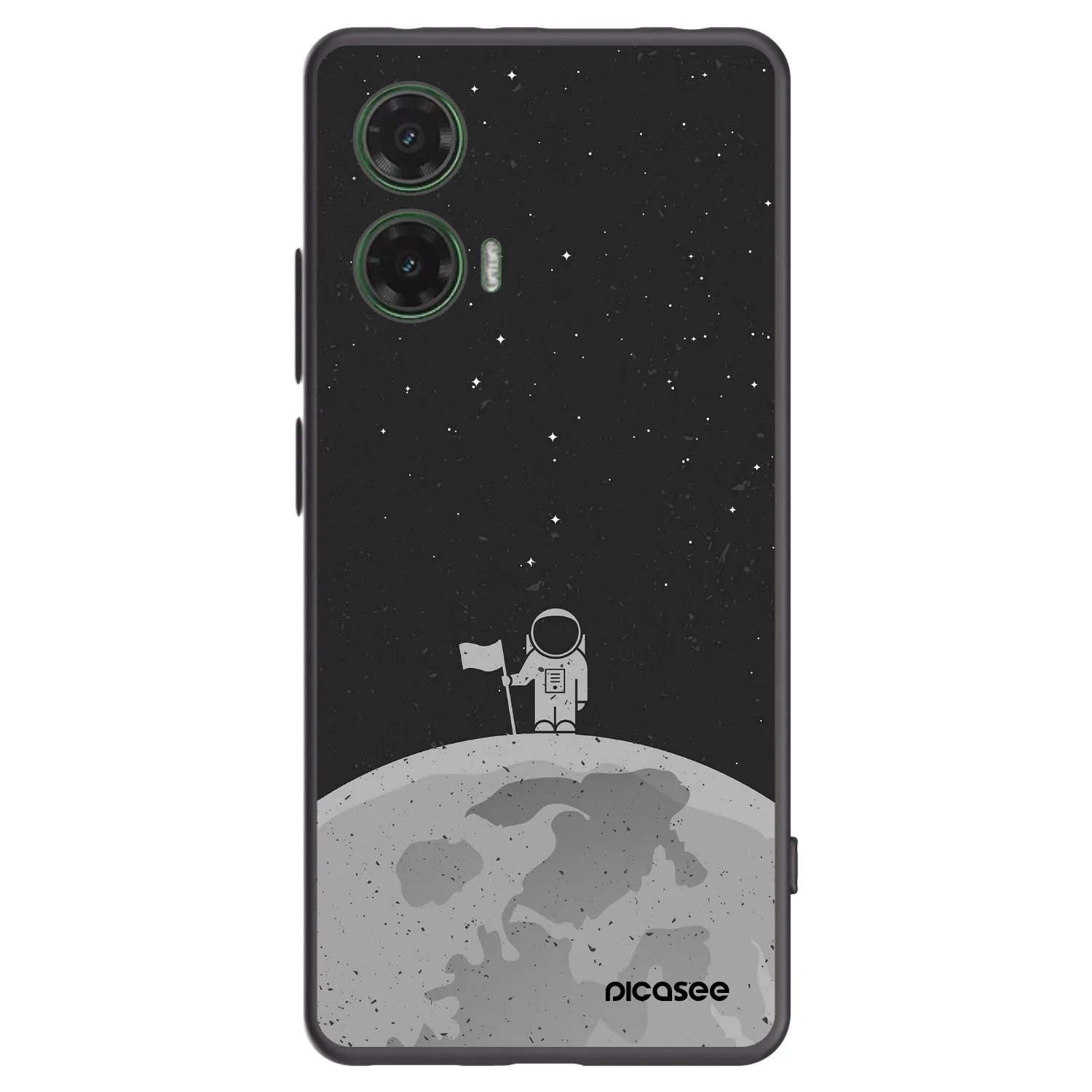Picasee silikónový čierny obal pre Motorola Moto G35 5G - Astronaut