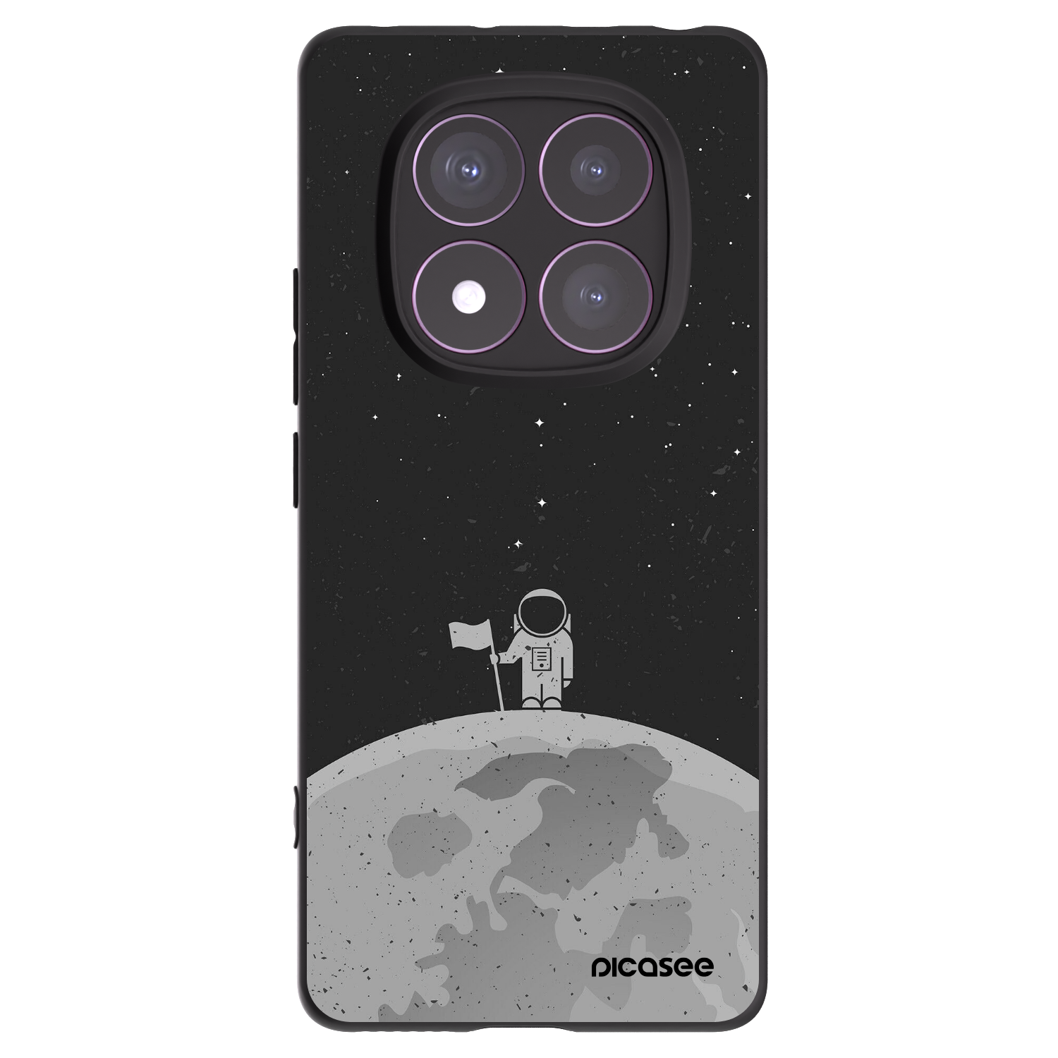 Silikónový čierny obal pre Xiaomi Redmi Note 14 Pro 4G - Astronaut