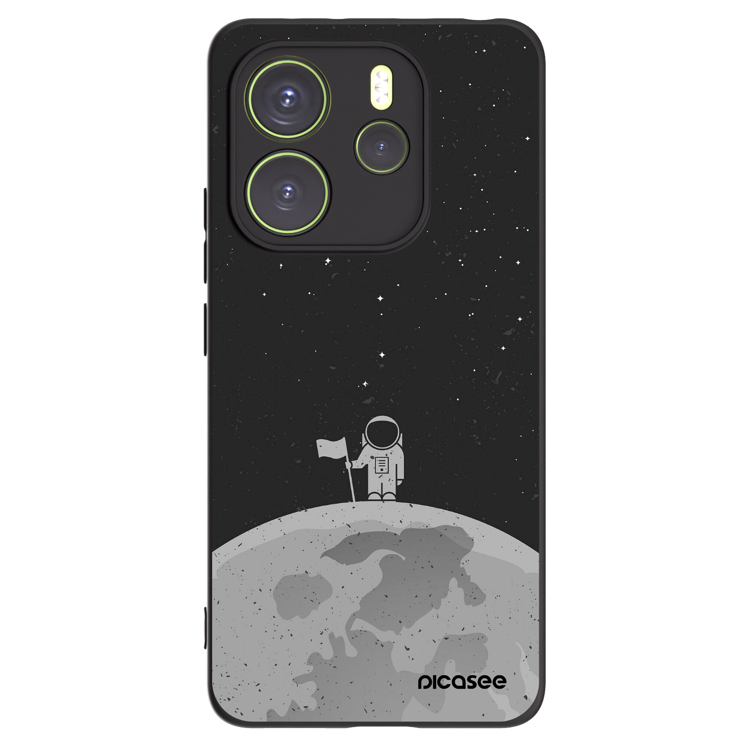 Picasee silikónový čierny obal pre Xiaomi Redmi Note 14 4G - Astronaut