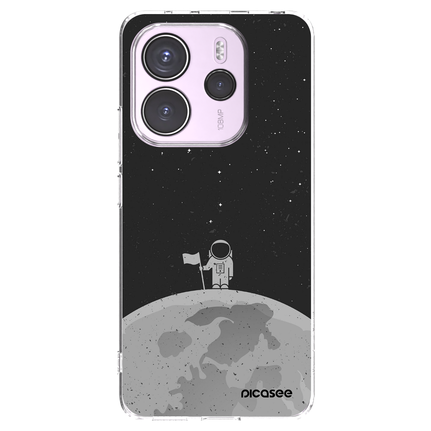 Picasee silikónový prehľadný obal pre Xiaomi Redmi Note 14 4G - Astronaut