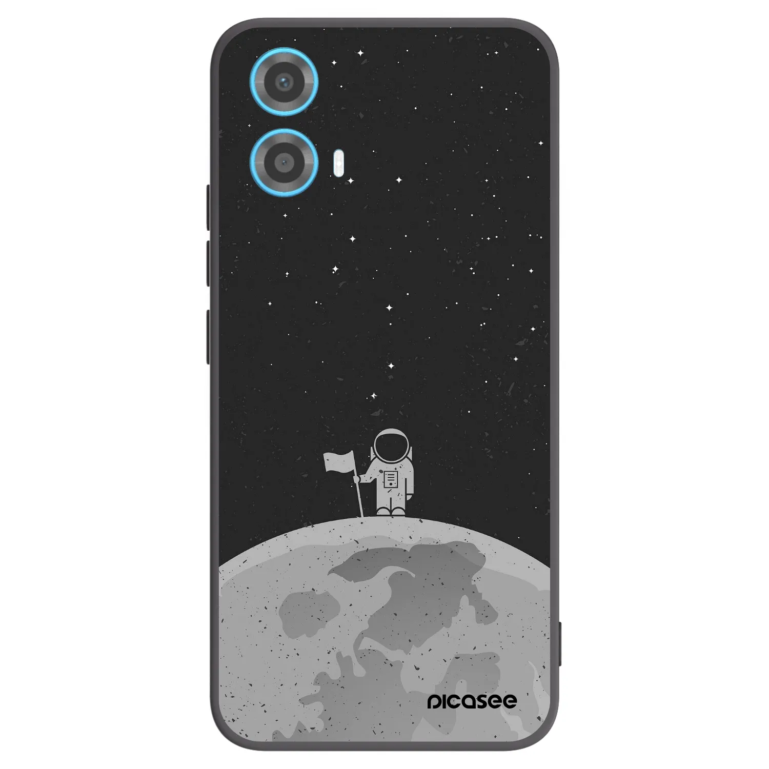Picasee silikónový čierny obal pre Motorola Moto G34 5G - Astronaut