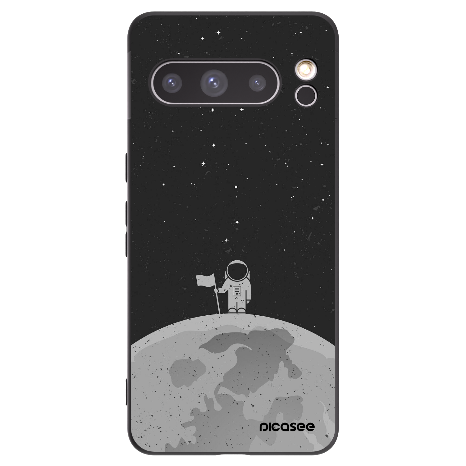 Picasee silikónový čierny obal pre Google Pixel 8 Pro - Astronaut