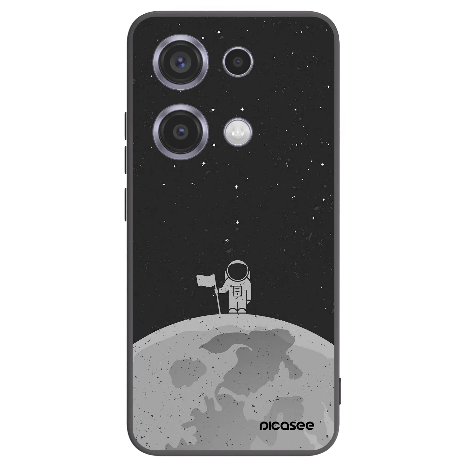 Picasee silikónový čierny obal pre Xiaomi Redmi Note 14S - Astronaut
