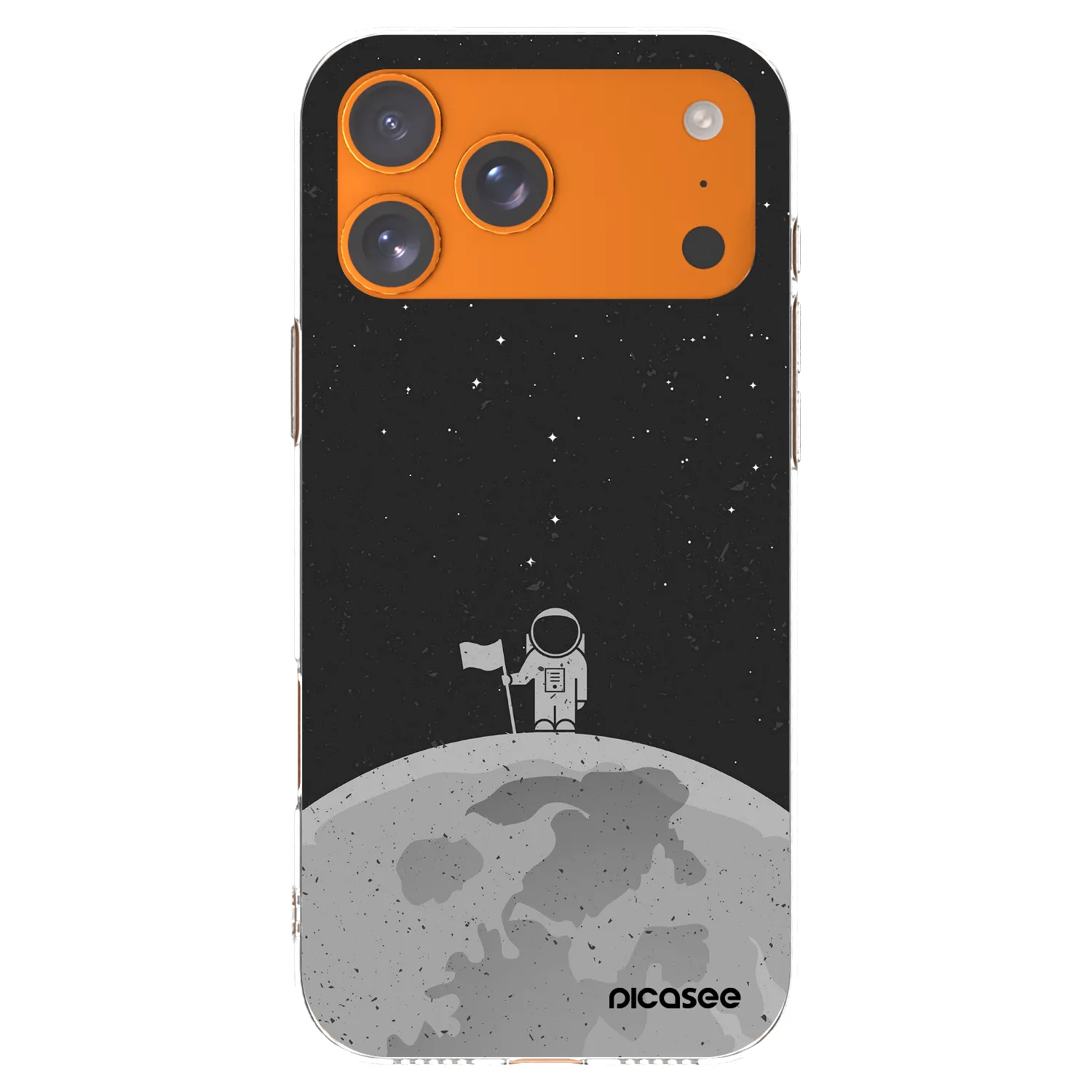 Picasee silikónový prehľadný obal pre Apple iPhone 17 Pro Max - Astronaut