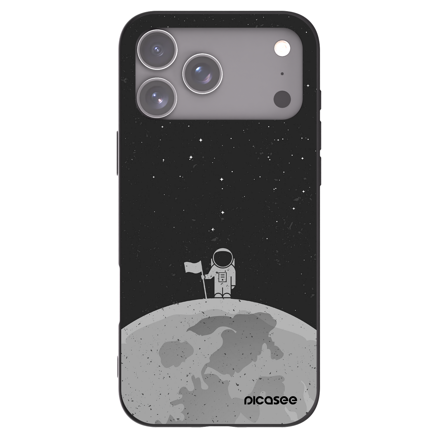 Picasee silikónový čierny obal pre Apple iPhone 17 Pro Max - Astronaut