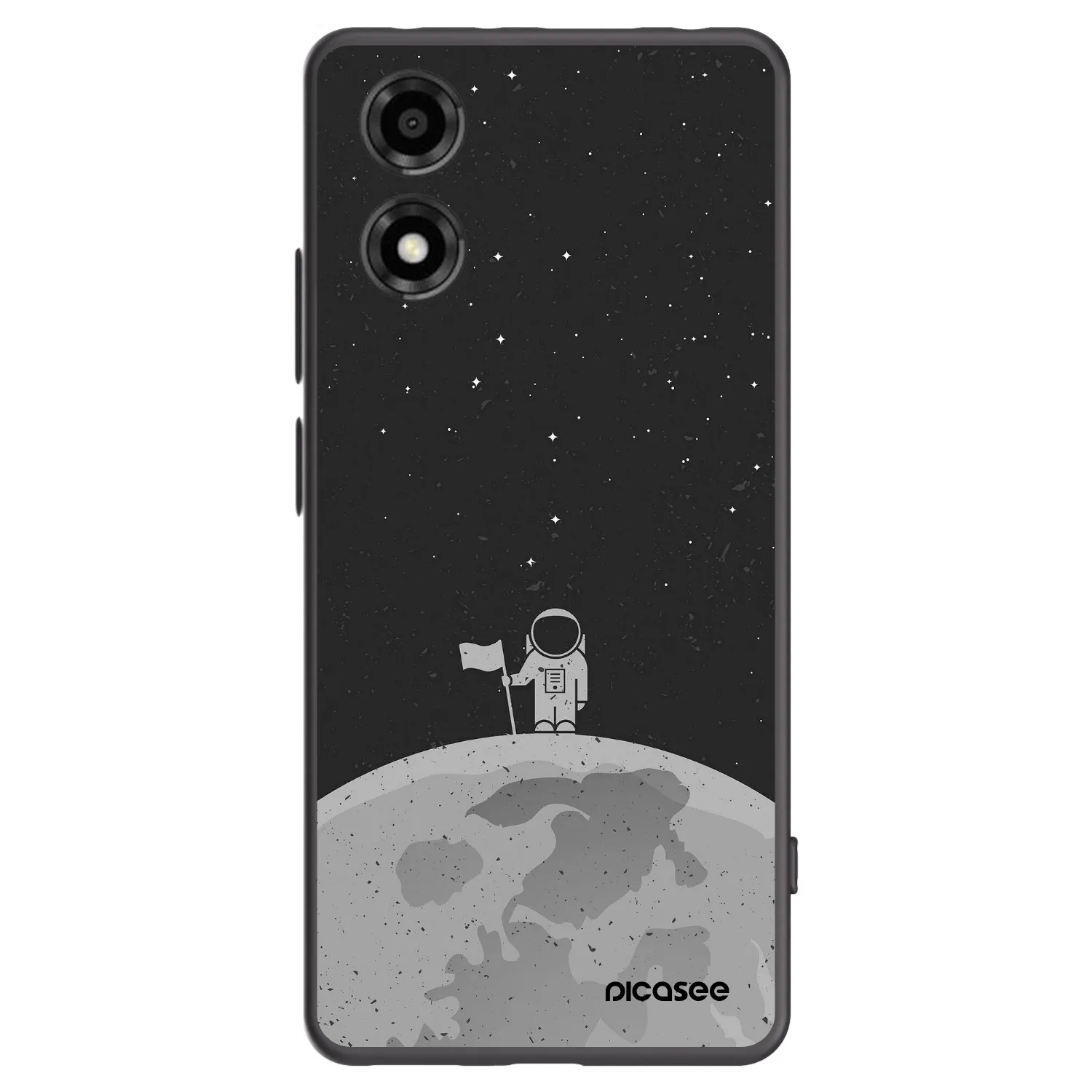 Picasee silikónový čierny obal pre Motorola Moto E14 - Astronaut