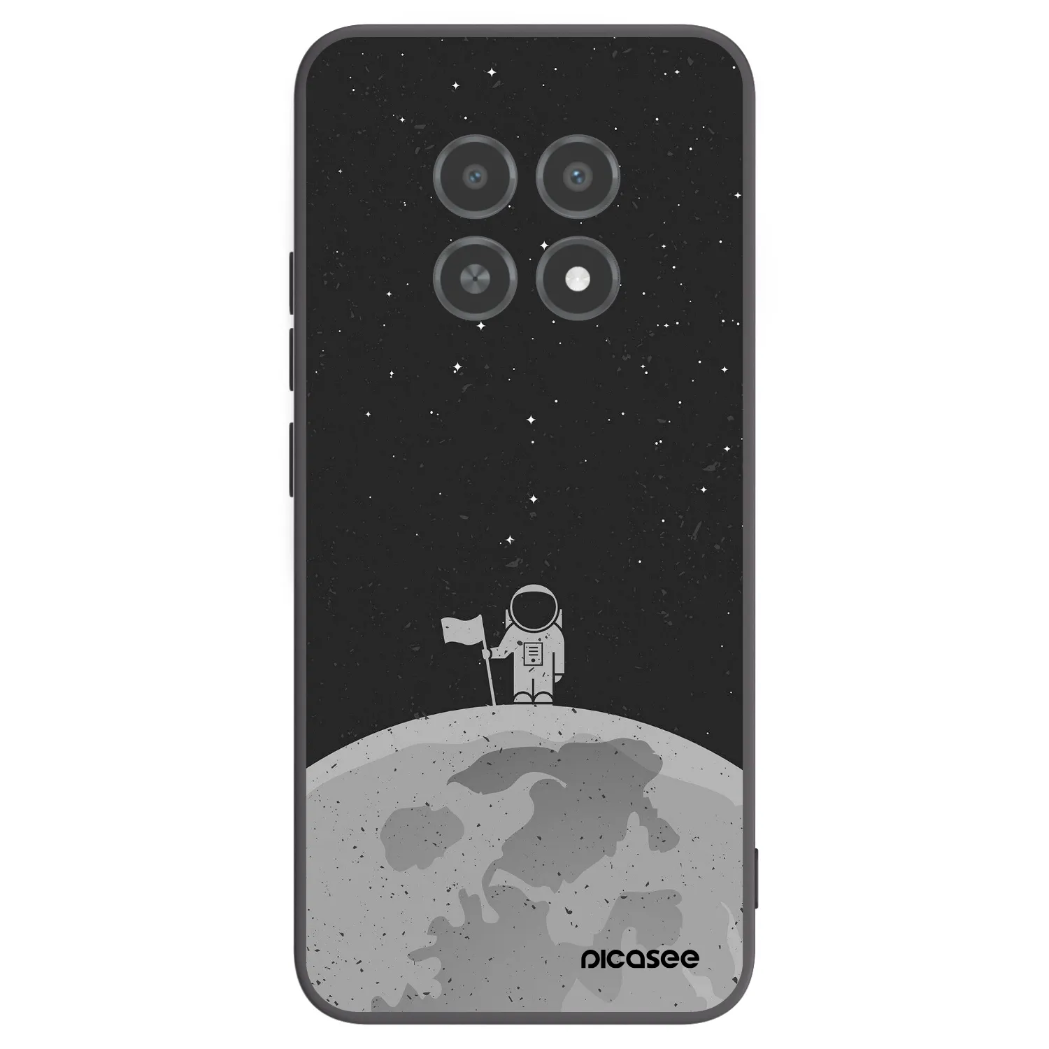 Picasee silikónový čierny obal pre Realme 12X - Astronaut
